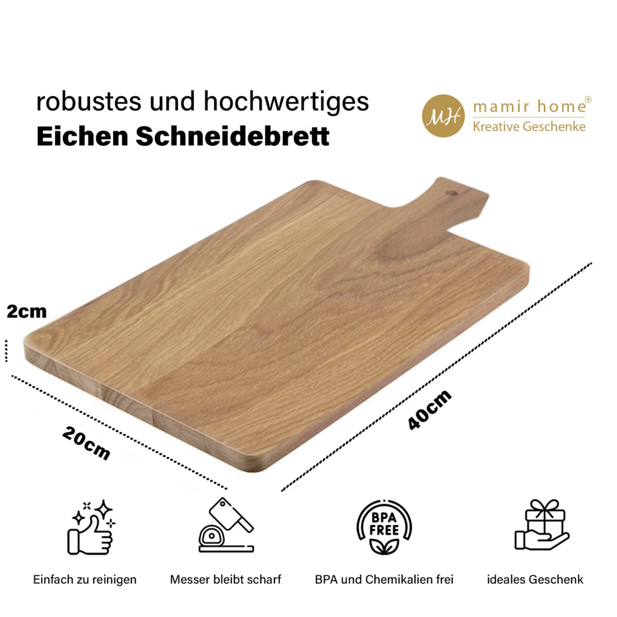 Schneidebrett Hochzeit personalisiert – Die geheime Zutat ist immer Liebe | Geschenk Brautpaar | Eichenholz mit Namen & Datum