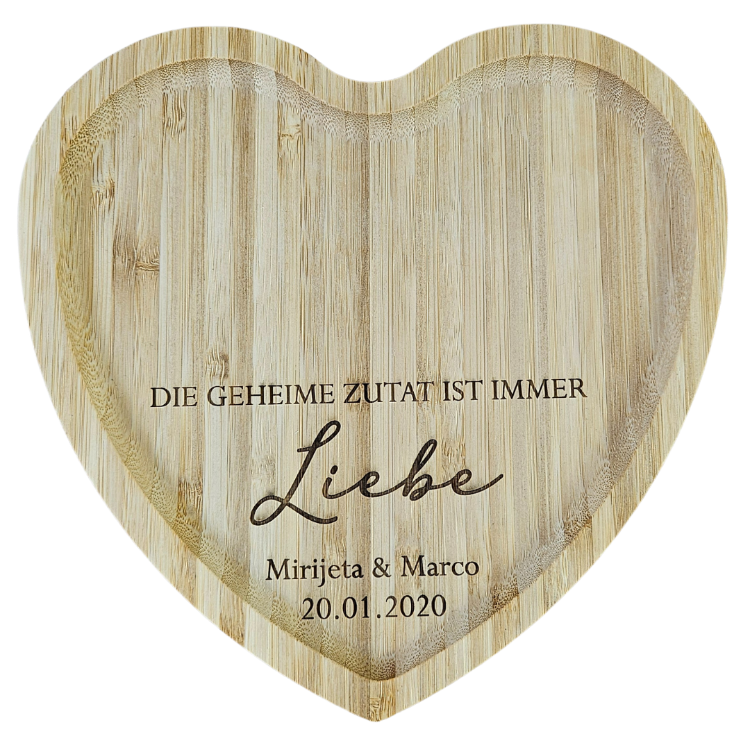 Hochzeitsgeschenk personalisiert – Mr & Mrs Tassen mit Namen & Herz-Tablett | Geschenk für das Brautpaar | Steingut Tasse Neutral