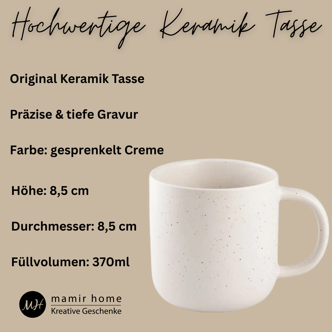 Geschenk für Freundin mit Namen – Personalisierte Tasse & Herztablett für besondere Menschen