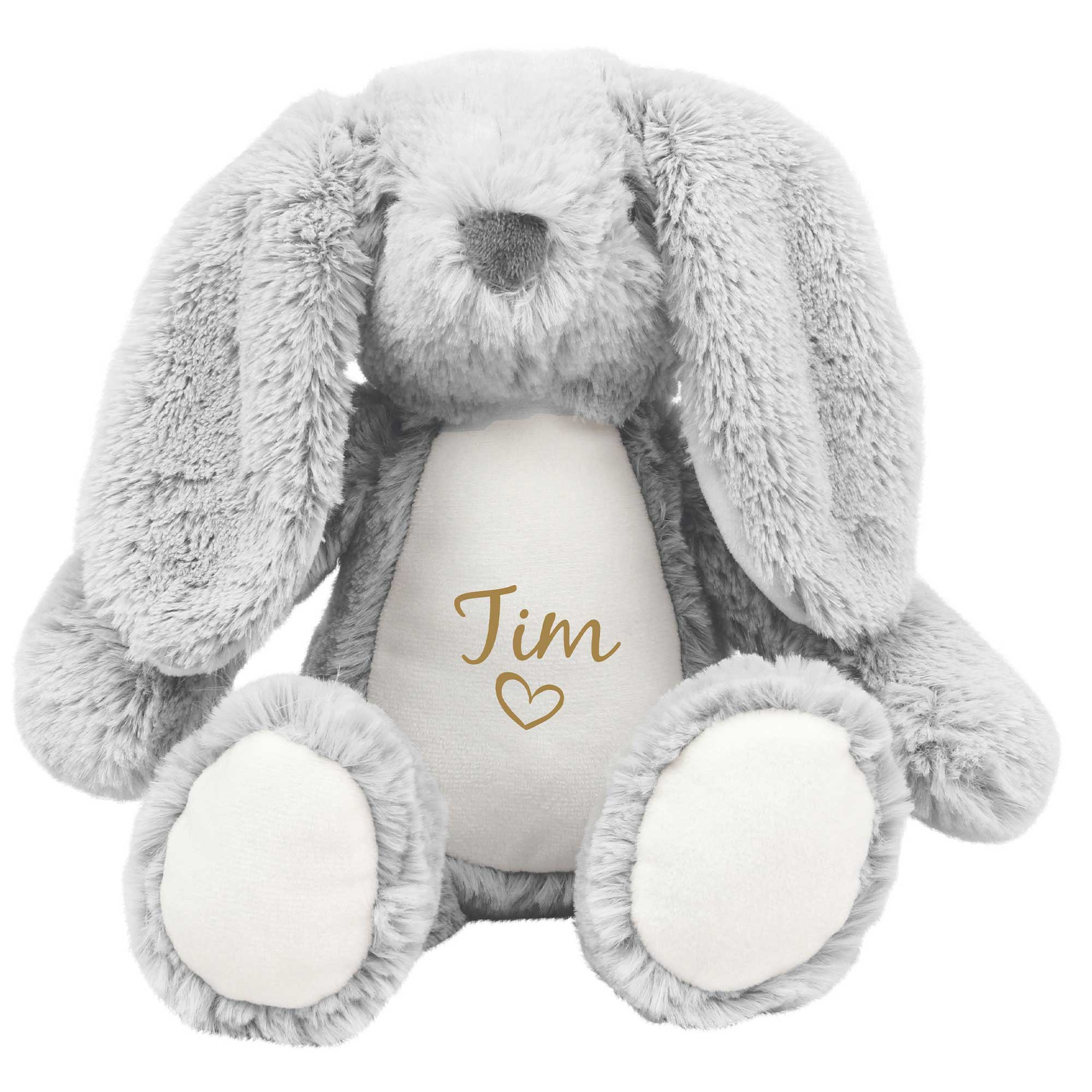 "Kuscheltier personalisiert mit Name Tim – freigestelltes Produktbild"