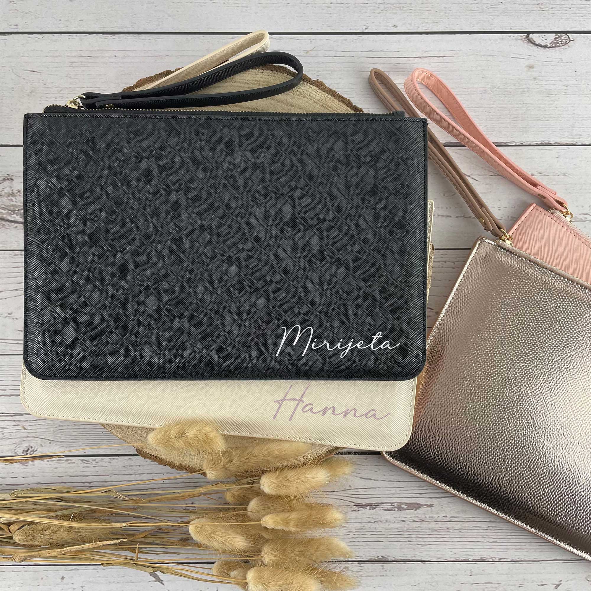 Clutch personalisiert mit Name | Brauttasche & Geschenk für Brautjungfer | Hochzeitstasche als Geschenk zur Hochzeit