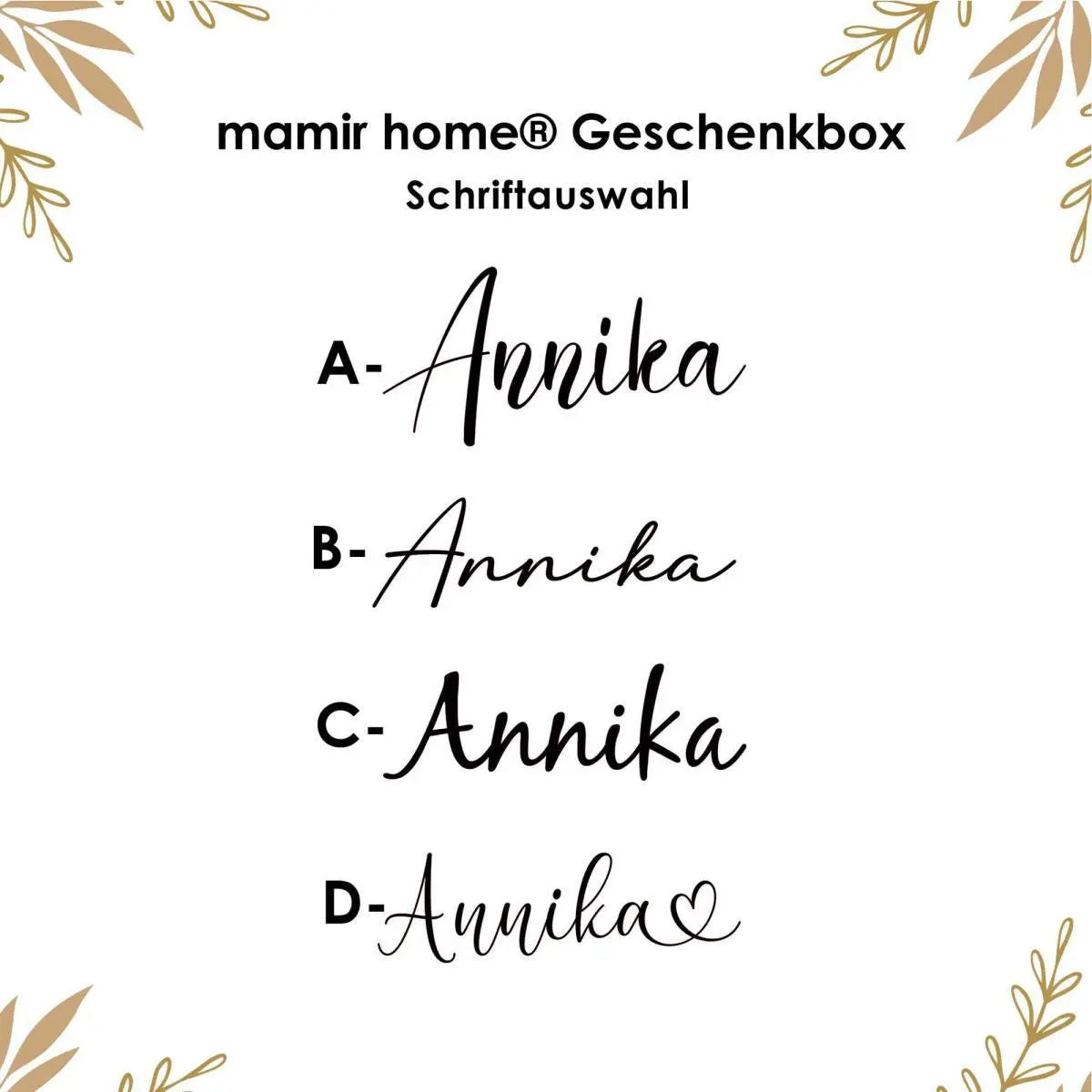 Personalisierte Geschenkbox mit Name – Magnetverschluss & Schleifenband – 2 Größen & 3 Farben