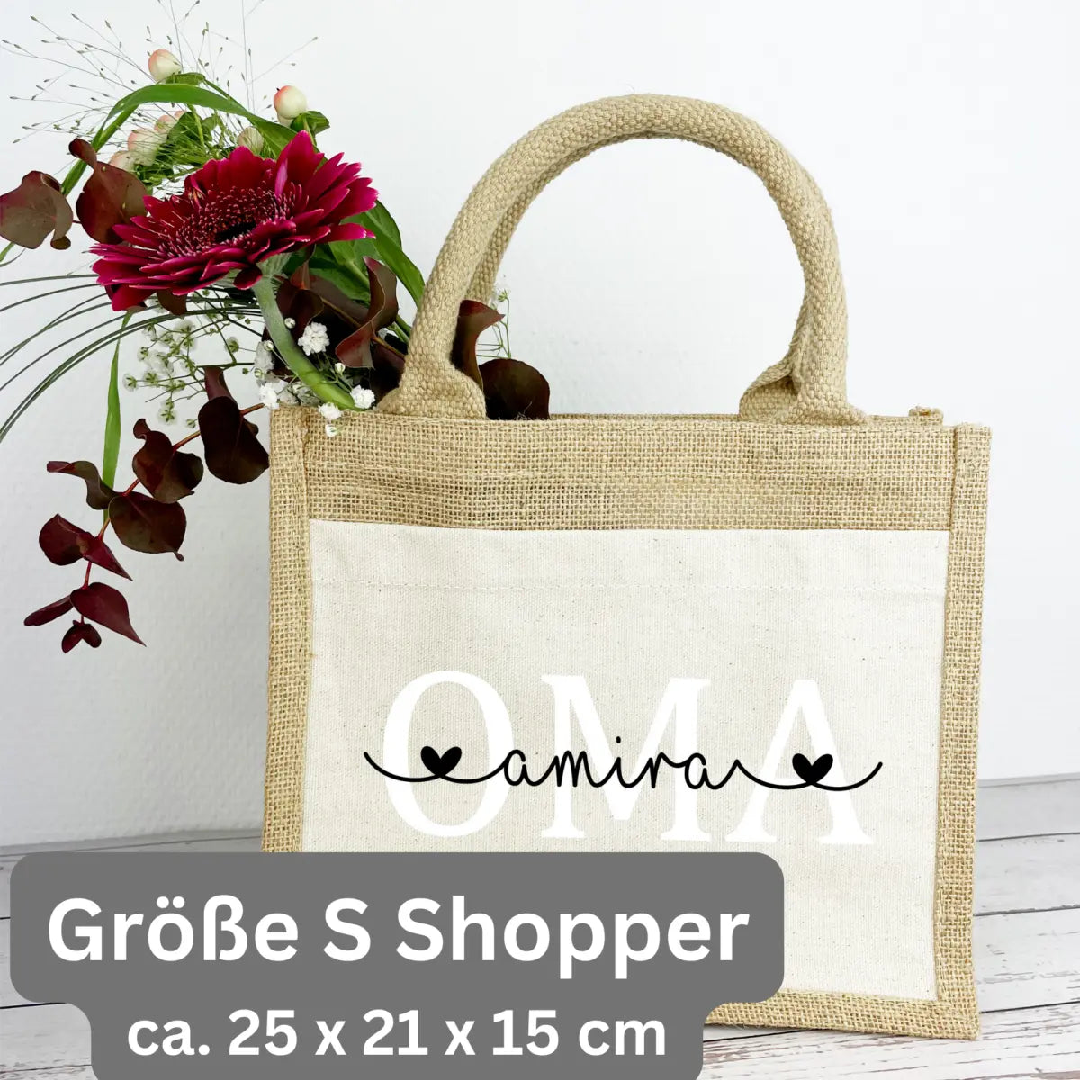 Jutetasche personalisiert für Mama mit Namen | Geschenk für Mama oder Oma zum Geburtstag oder Muttertag