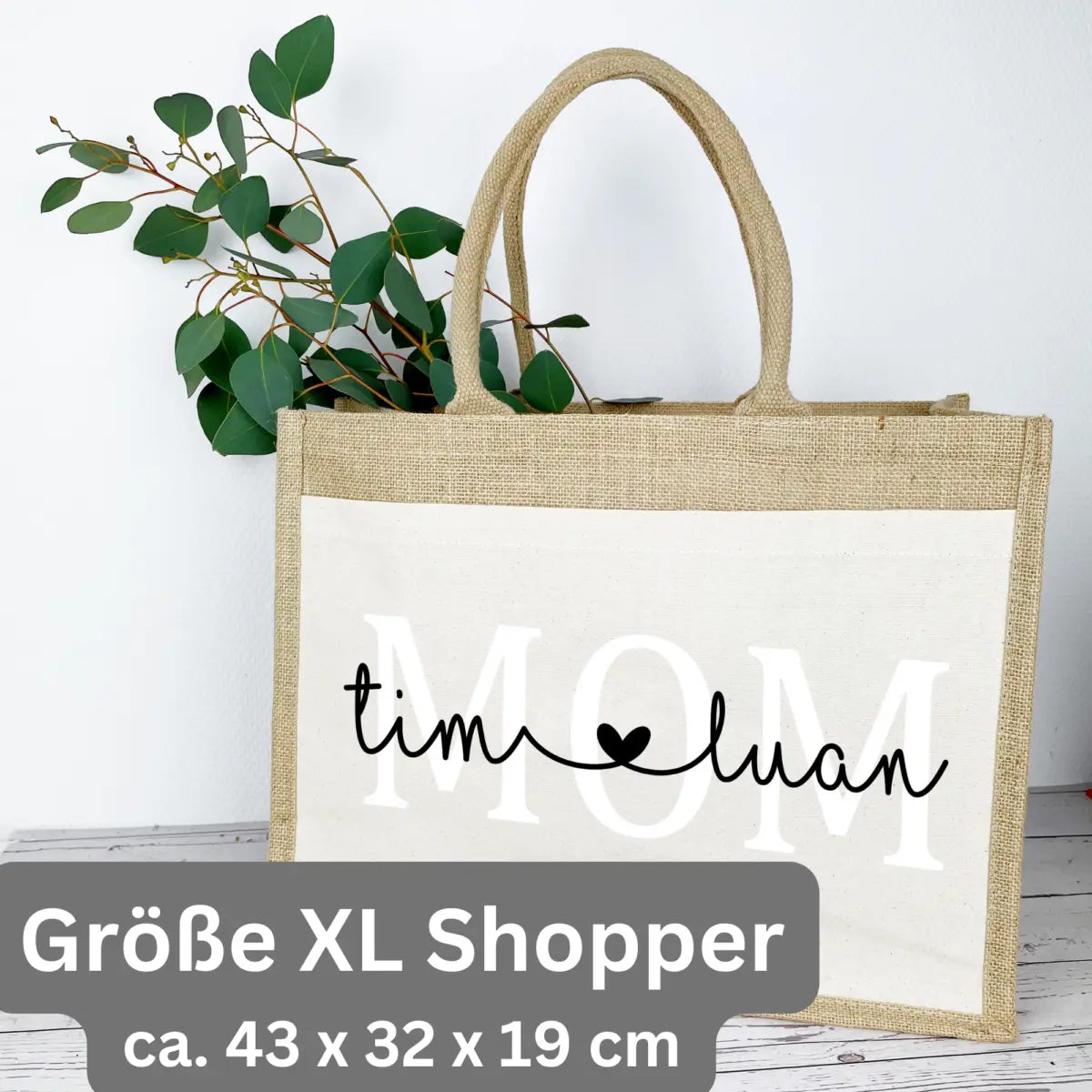 Jutetasche personalisiert für Mama mit Namen | Geschenk für Mama oder Oma zum Geburtstag oder Muttertag