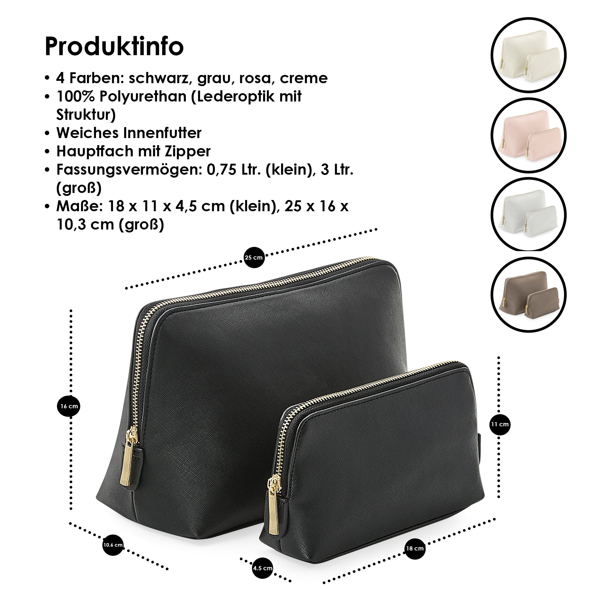 Kosmetiktasche personalisiert mit Initial & Name – Schminktasche & Kulturtasche Damen | Geschenk für Frauen mit Namen