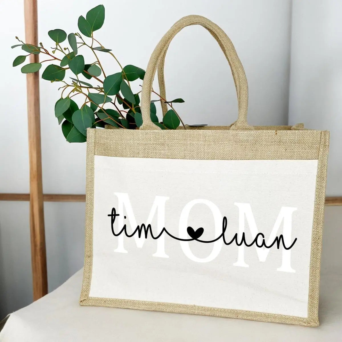 Jutetasche personalisiert für Mama mit Namen | Geschenk für Mama oder Oma zum Geburtstag oder Muttertag