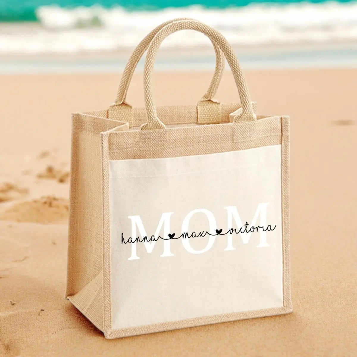 Jutetasche personalisiert für Mama mit Namen | Geschenk für Mama oder Oma zum Geburtstag oder Muttertag