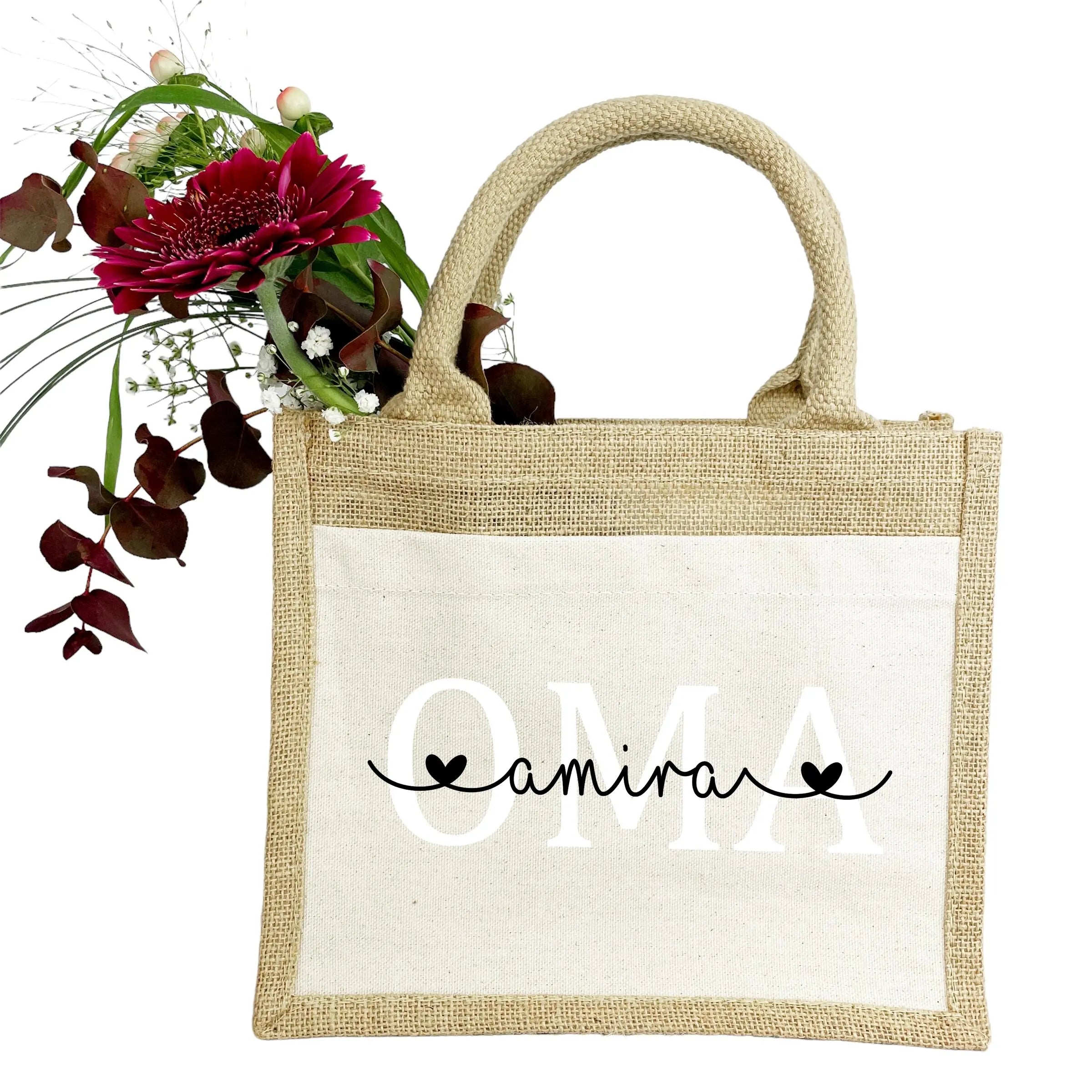 Jutetasche personalisiert für Mama mit Namen | Geschenk für Mama oder Oma zum Geburtstag oder Muttertag