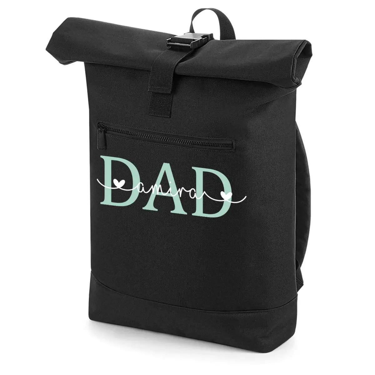 Wickelrucksack personalisiert Damen | Rolltop Rucksack mit Namen für Mama – personalisierter Rucksack für Erwachsene
