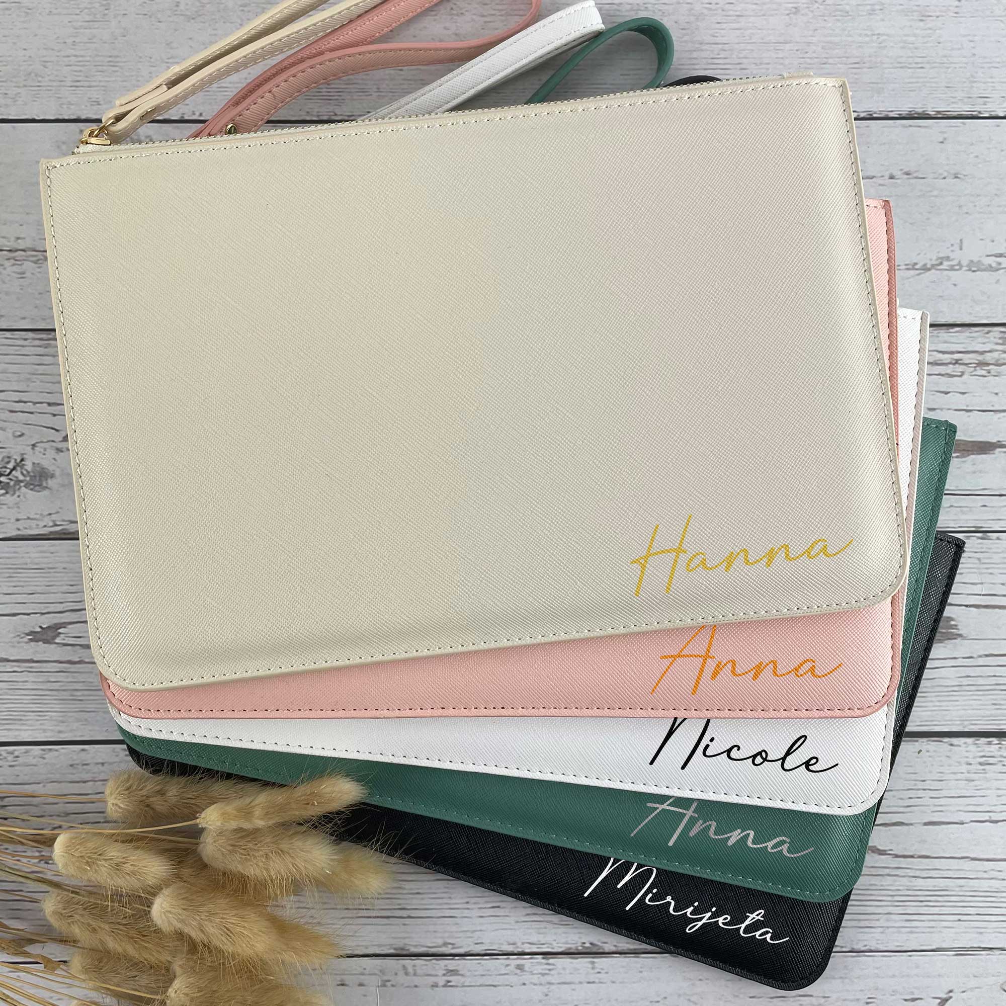 Clutch personalisiert mit Name | Brauttasche & Geschenk für Brautjungfer | Hochzeitstasche als Geschenk zur Hochzeit