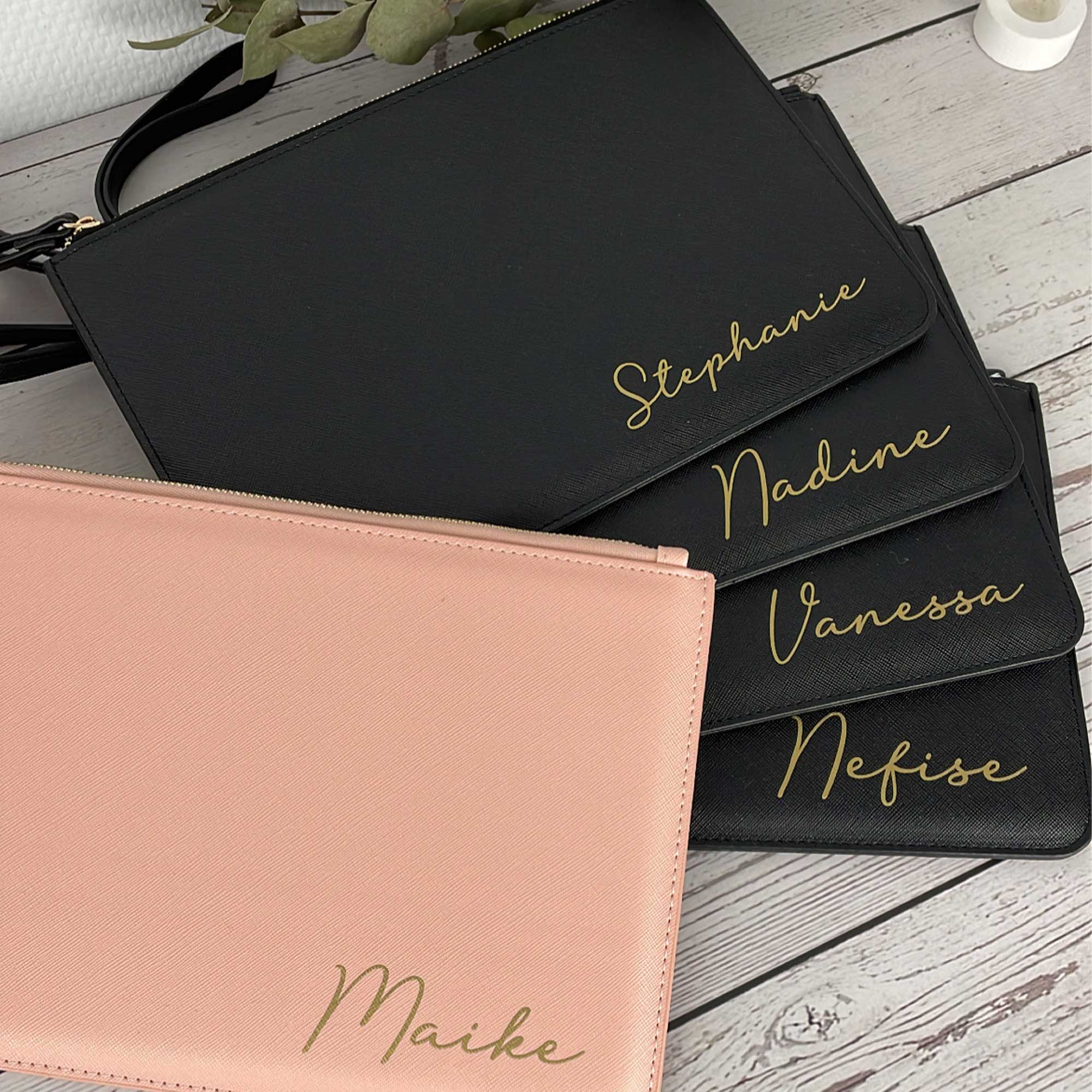 Clutch personalisiert mit Name | Brauttasche & Geschenk für Brautjungfer | Hochzeitstasche als Geschenk zur Hochzeit