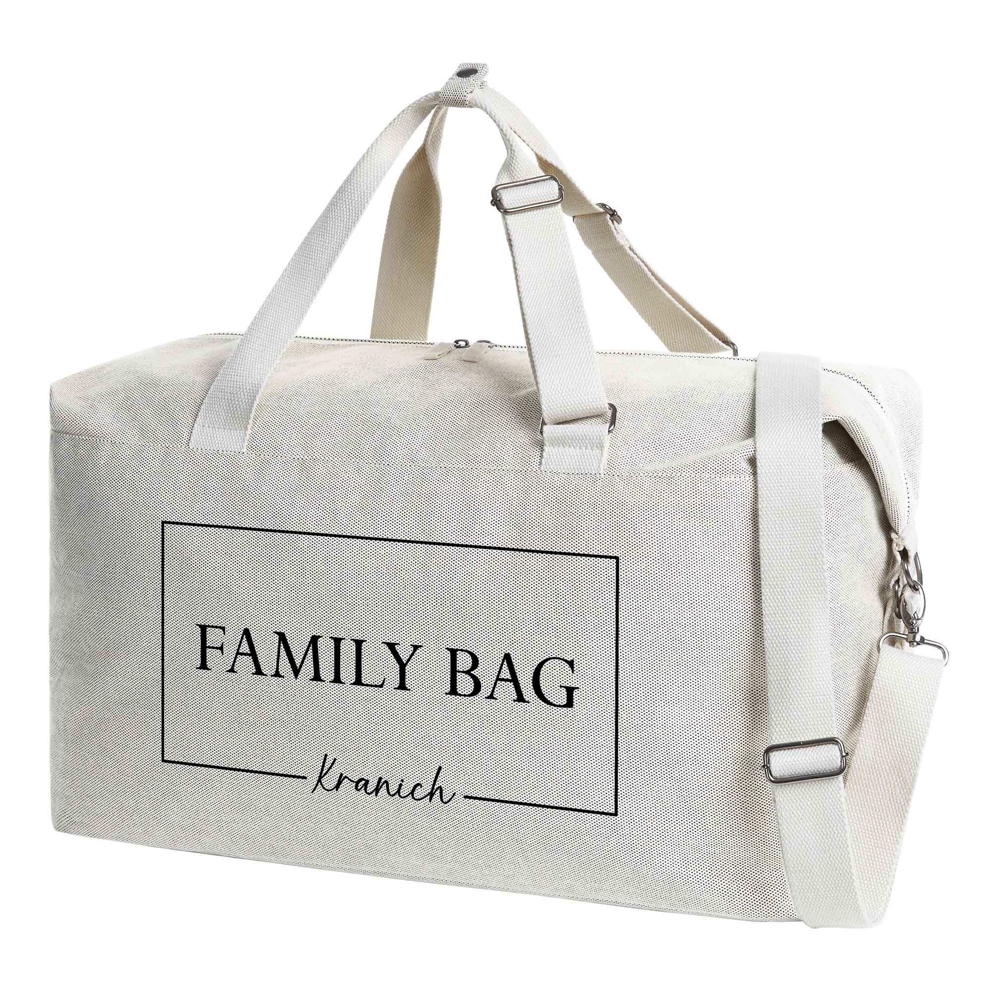 Freigestellte Ansicht der Family Bag mit Namensgravur