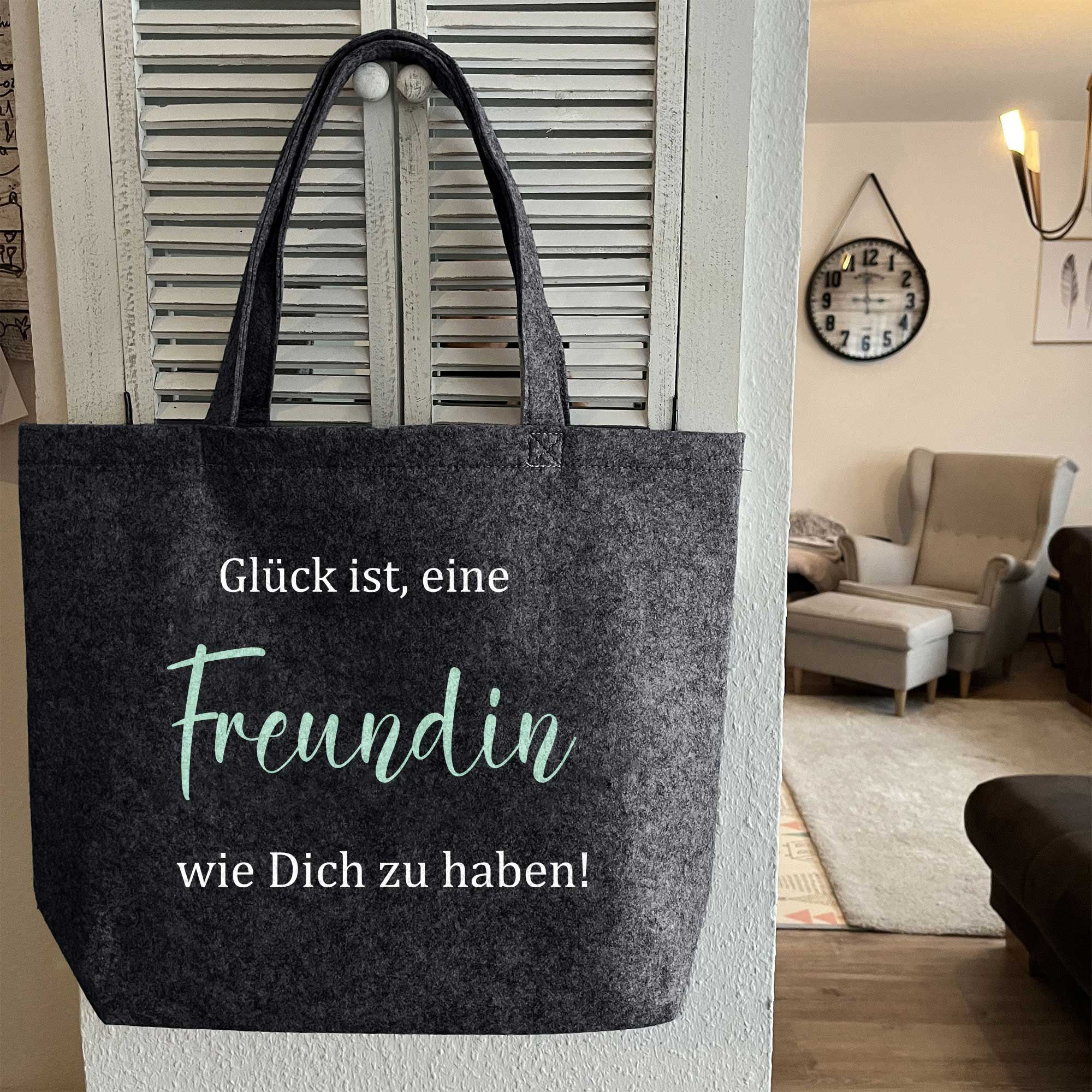 Filzshopper Geschenk – Glück ist eine Tante wie Dich zu haben