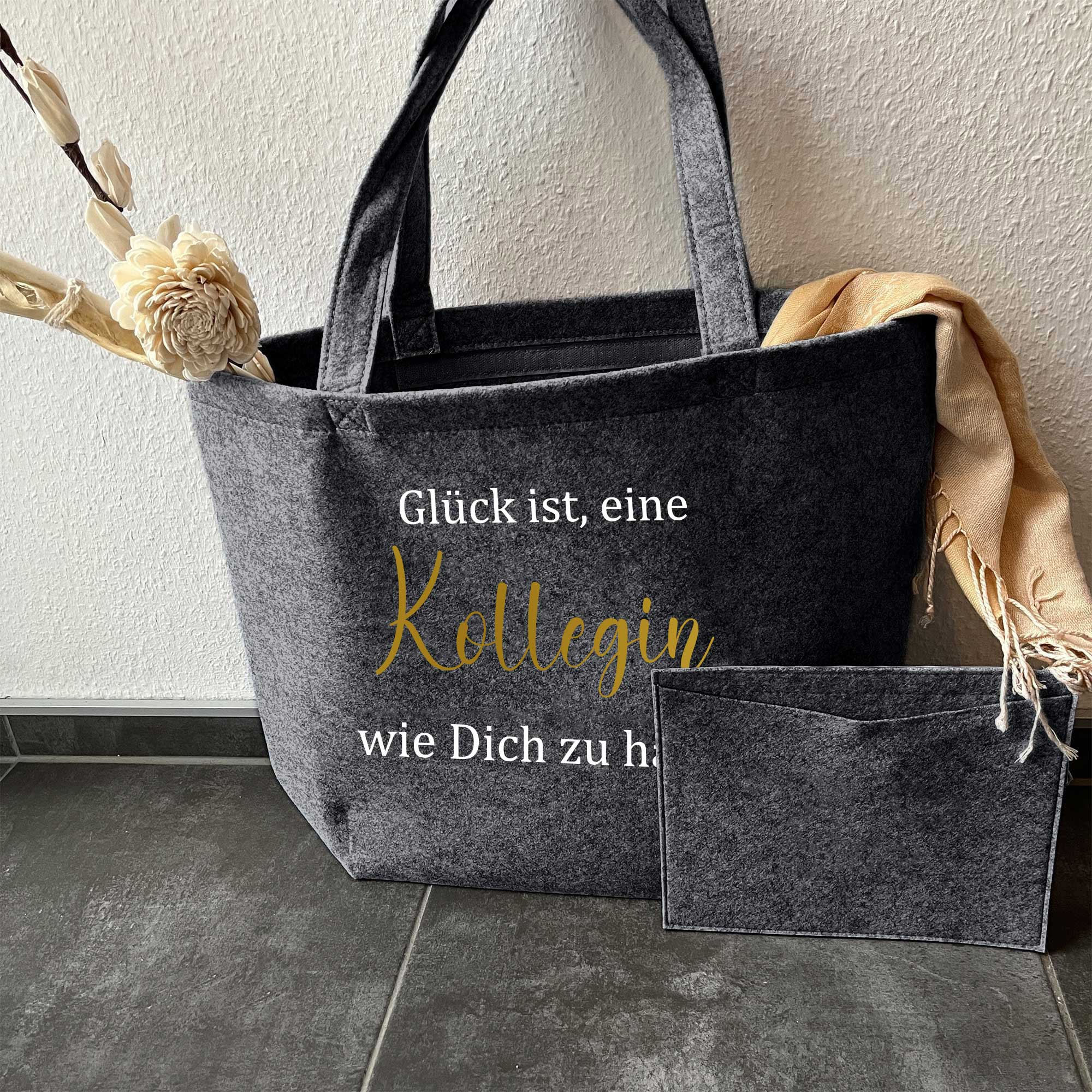 Filzshopper Geschenk – Glück ist eine Tante wie Dich zu haben
