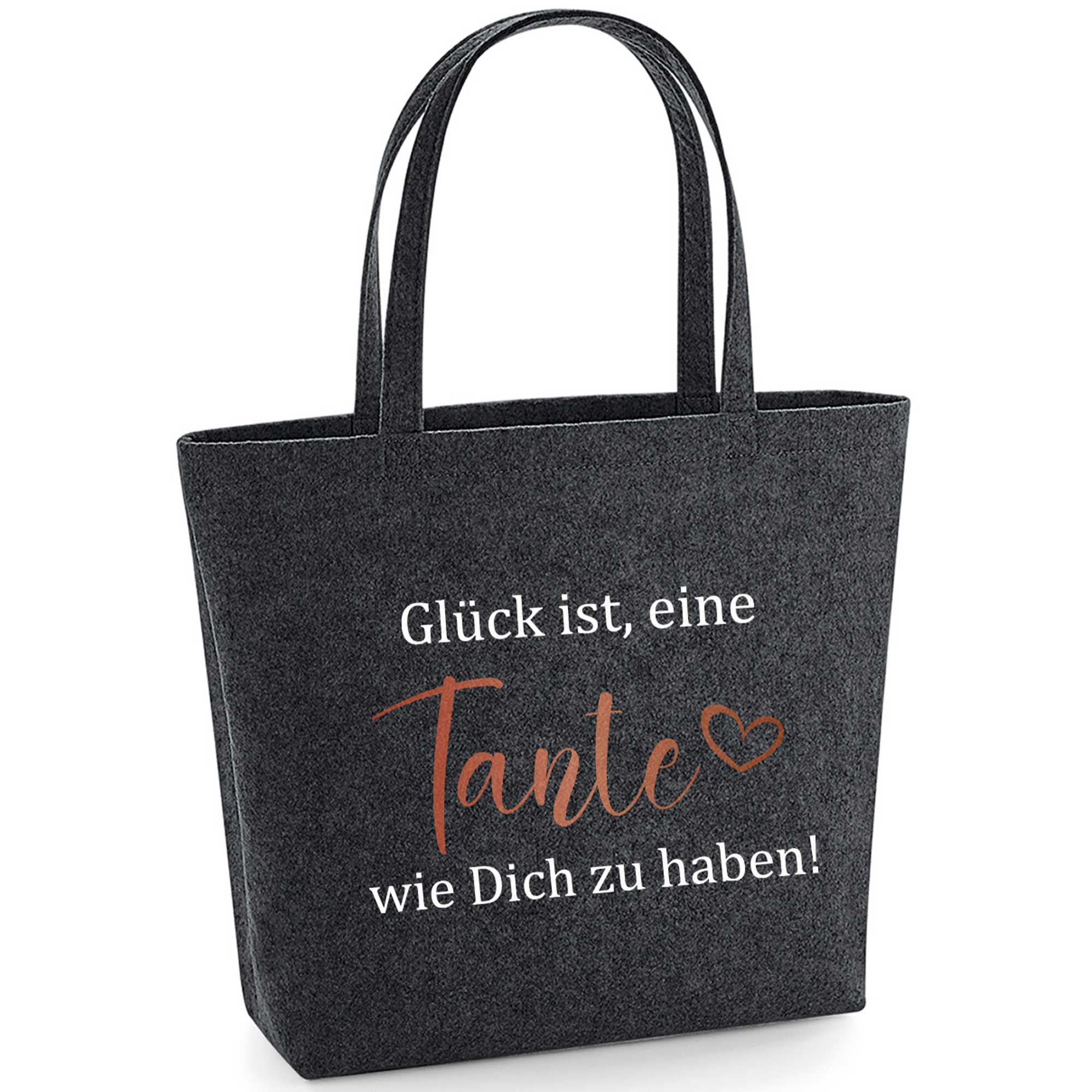 Filzshopper Geschenk – Glück ist eine Tante wie Dich zu haben