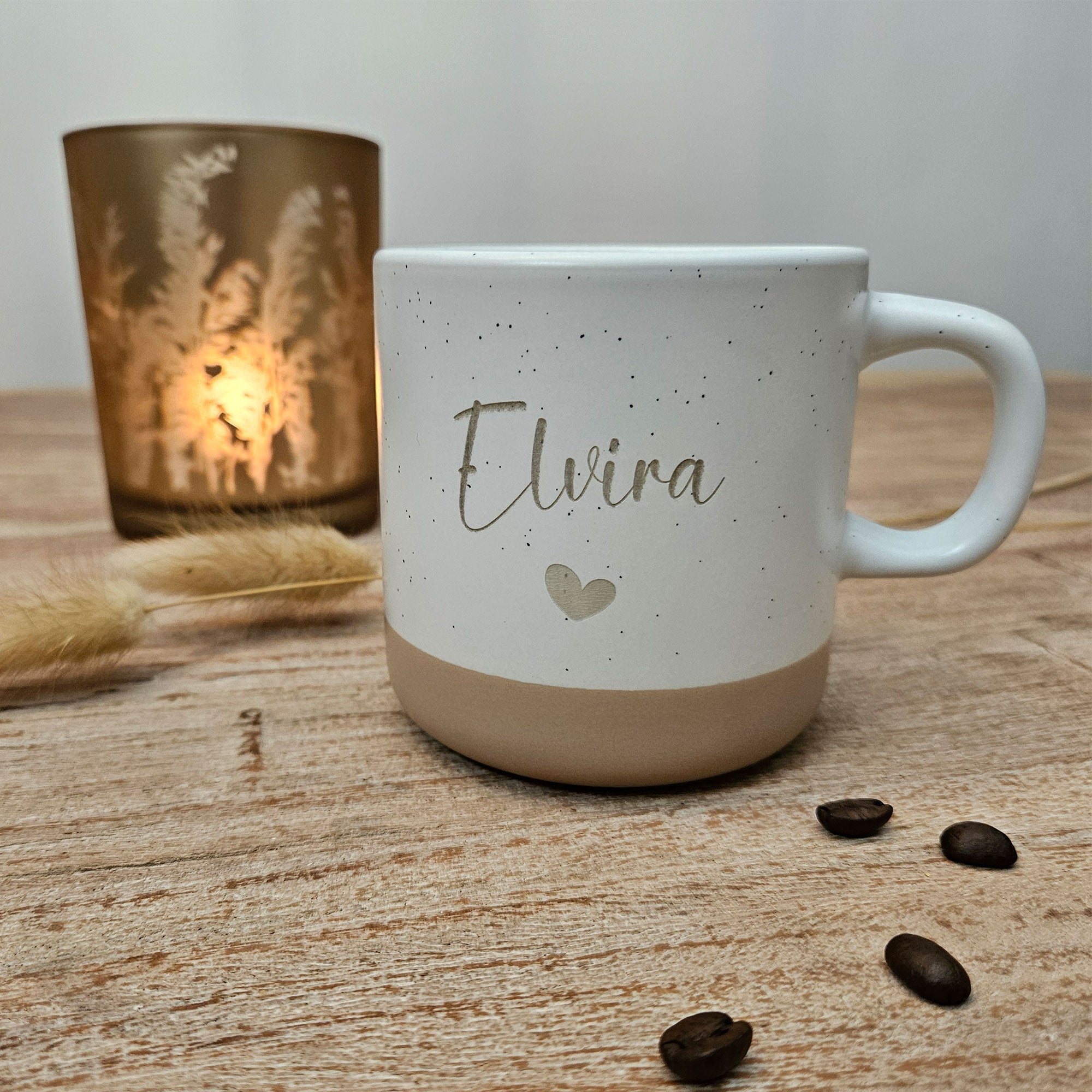 Personalisierte Tasse mit Name & Herz | Geschenk für Freundin & Frau