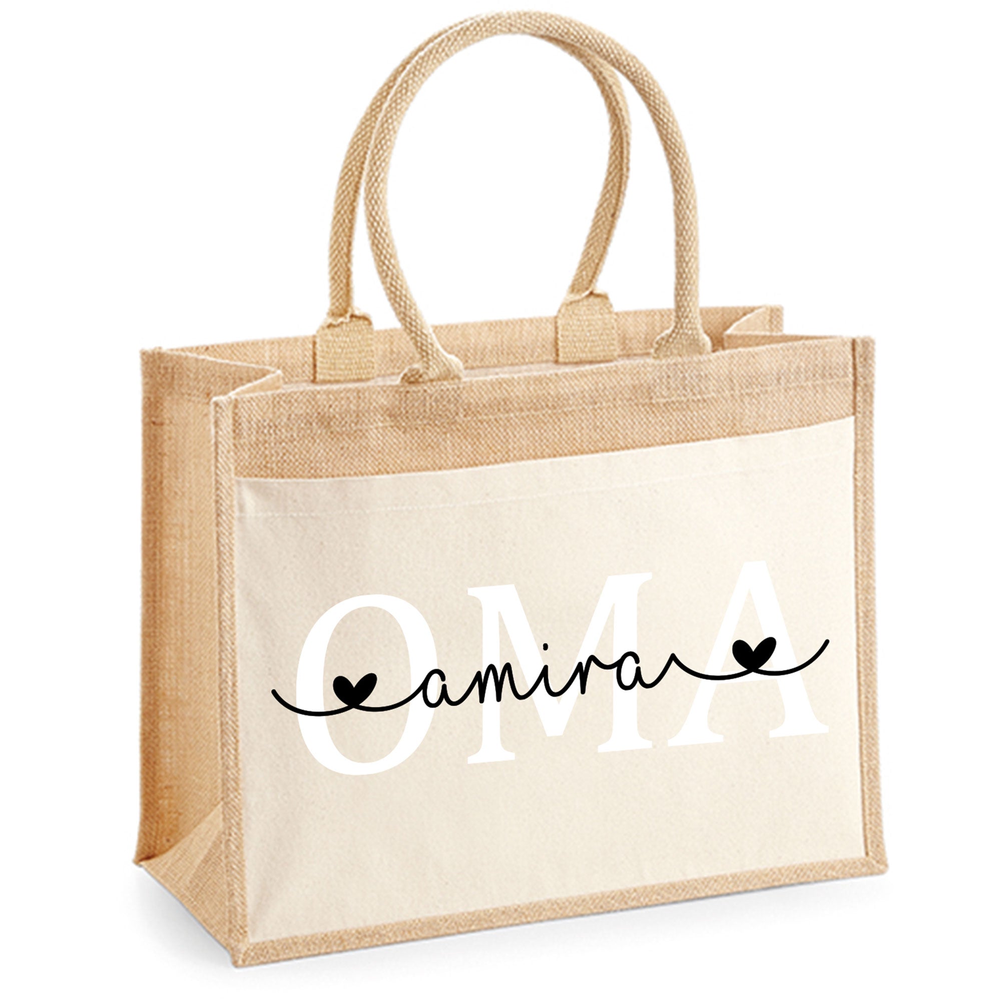 Jutetasche personalisiert für Mama mit Namen | Geschenk für Mama oder Oma zum Geburtstag oder Muttertag