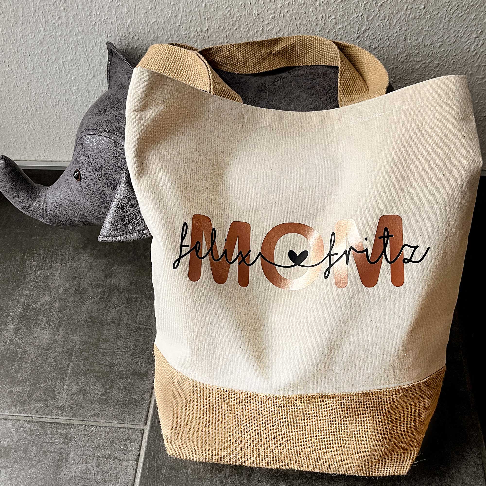 Mama Tasche personalisiert mit Kindernamen | Tasche für Mama mit Kleinkind