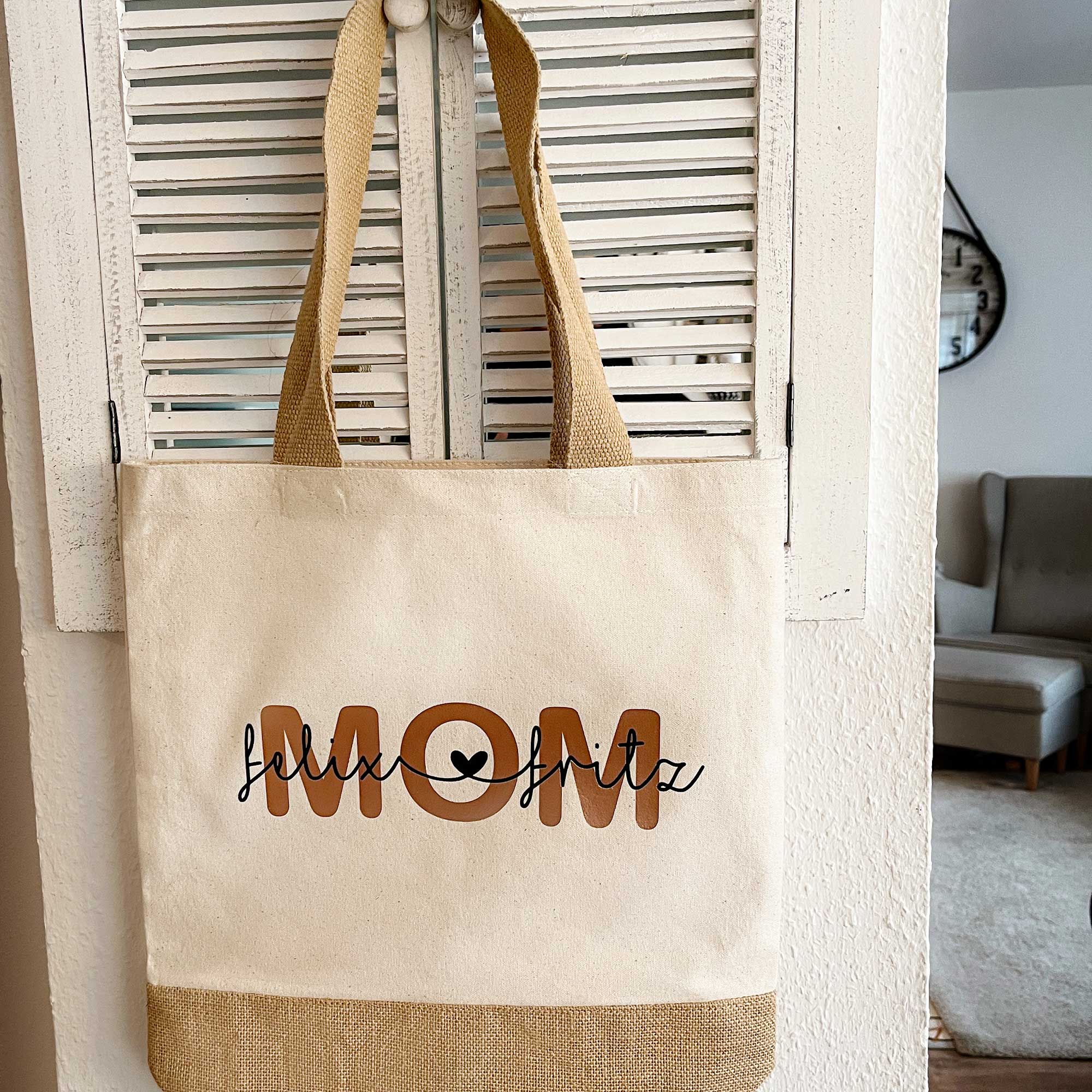 Mama Tasche personalisiert mit Kindernamen | Tasche für Mama mit Kleinkind
