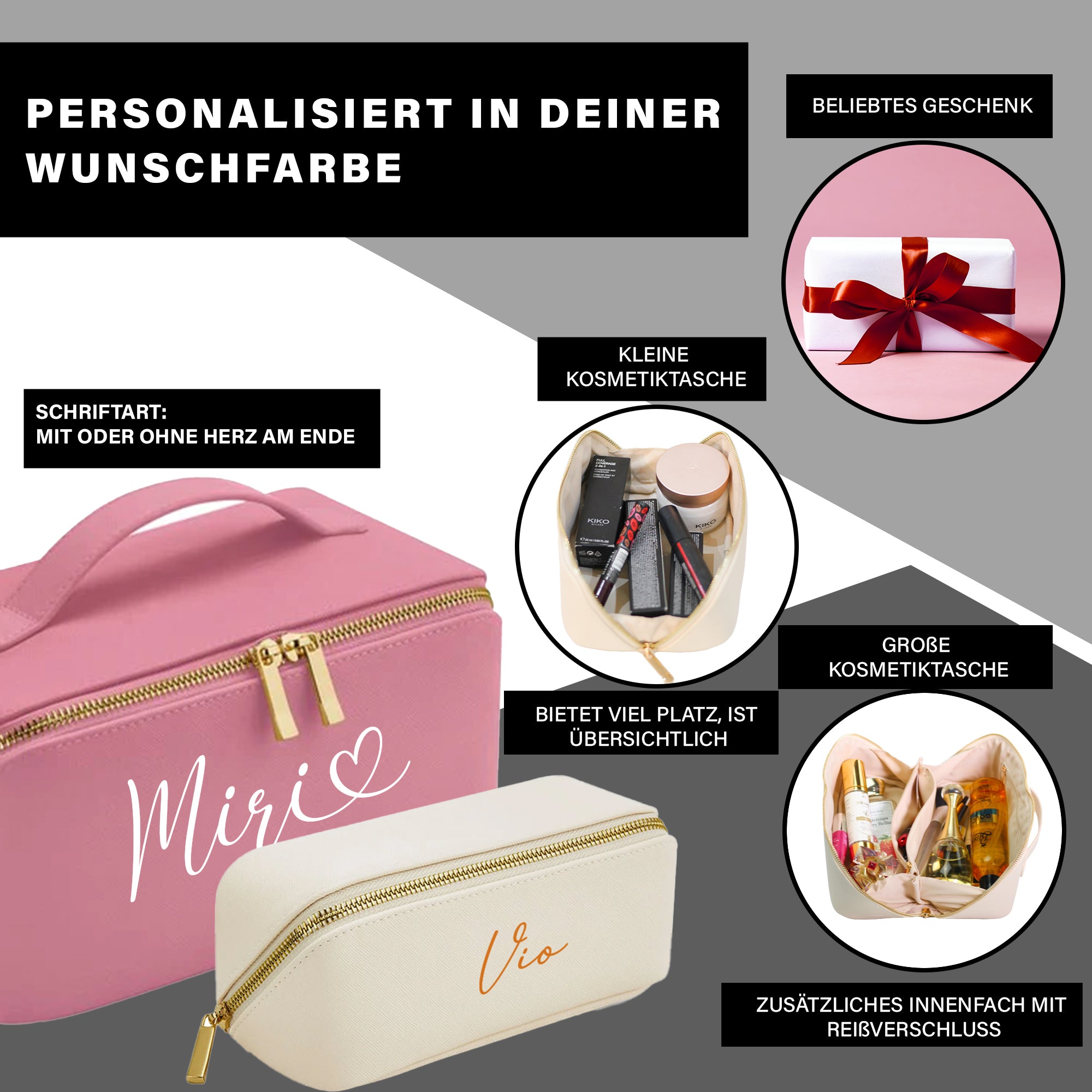 Kosmetiktasche Übersicht: Personalisierung, Geschenkidee und Vorteile
