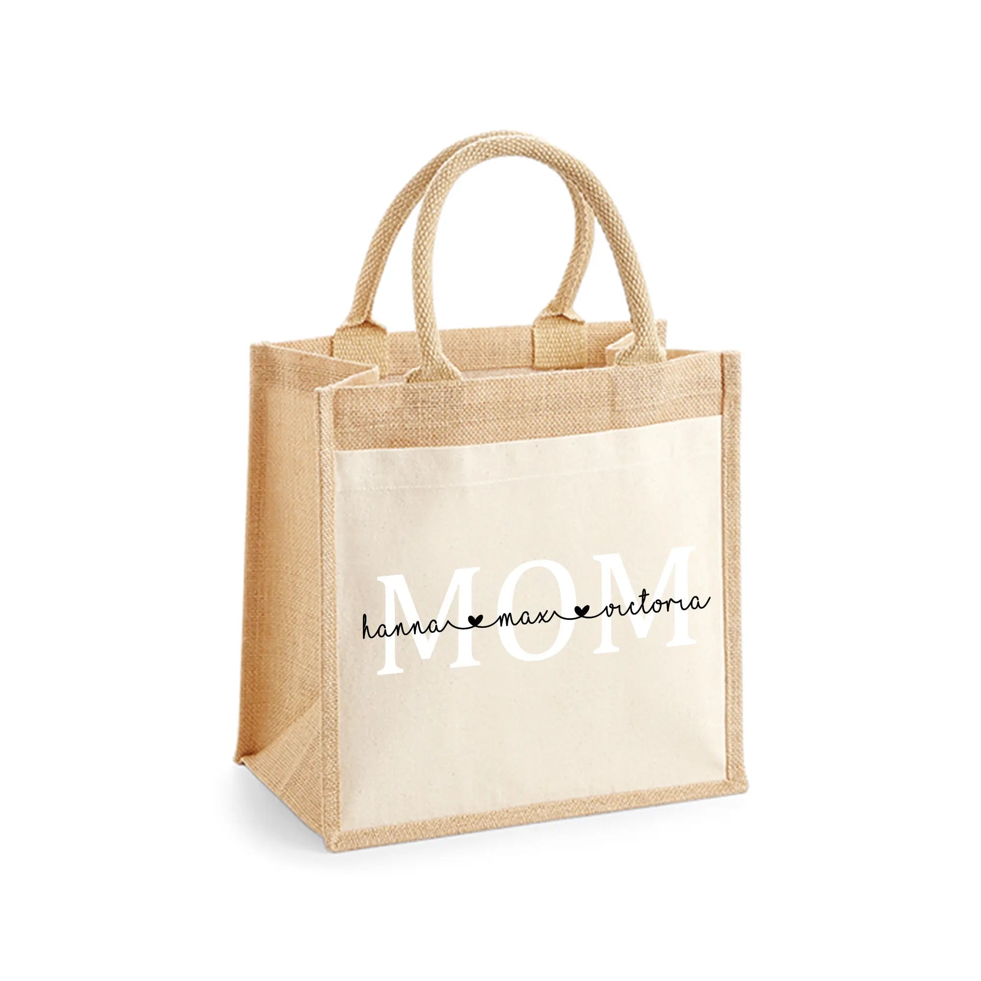 Jutetasche personalisiert für Mama mit Namen | Geschenk für Mama oder Oma zum Geburtstag oder Muttertag