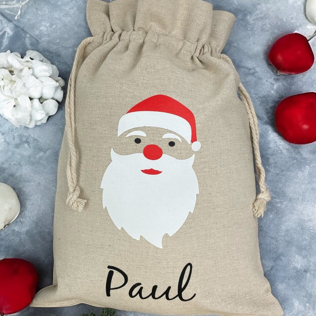 Personalisierter Nikolaussack groß mit Name Paul – Weihnachtsbeutel Geschenkidee Kinder