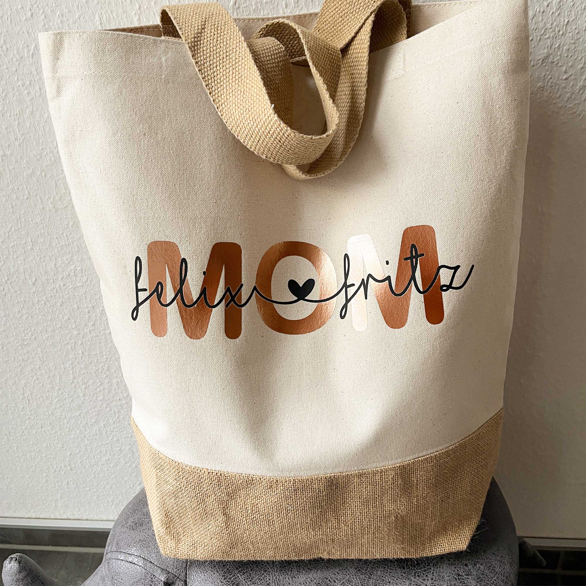 Mama Tasche personalisiert mit Kindernamen | Tasche für Mama mit Kleinkind