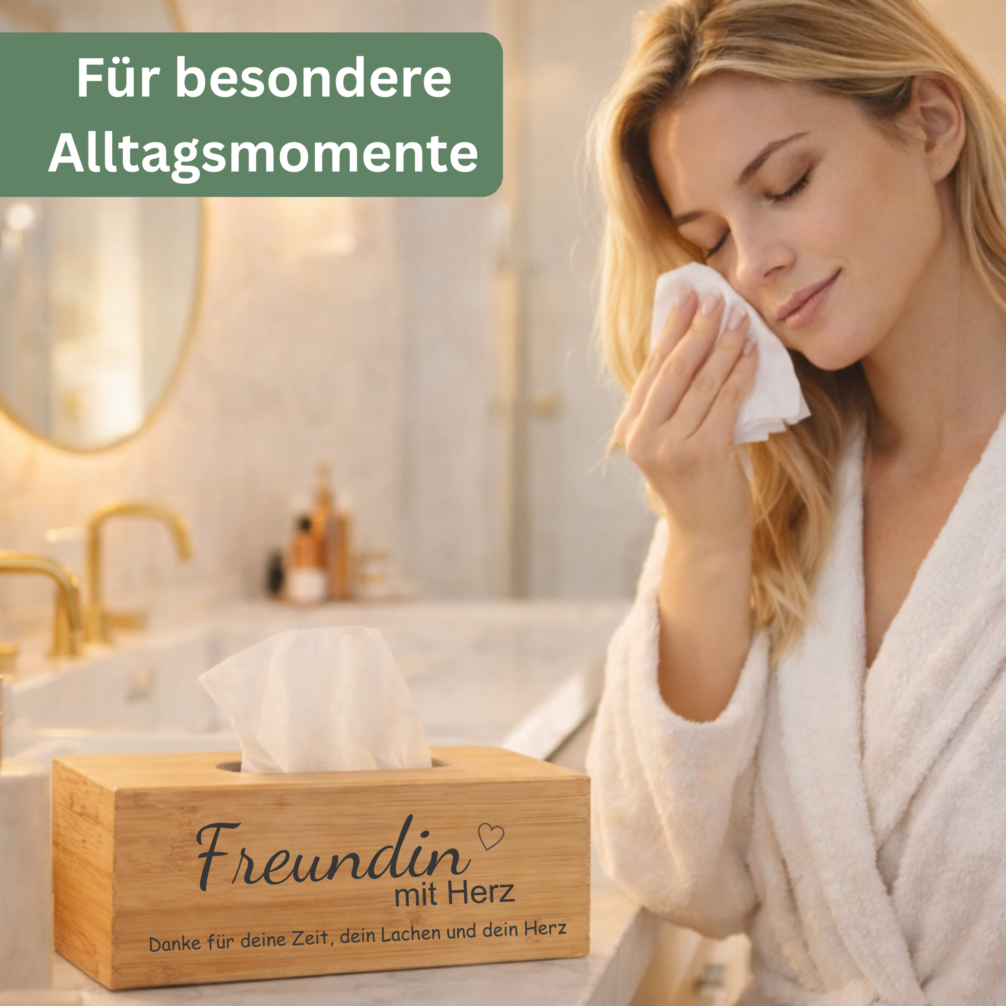 Taschentuchbox personalisiert als Freundin mit Herz Geschenk