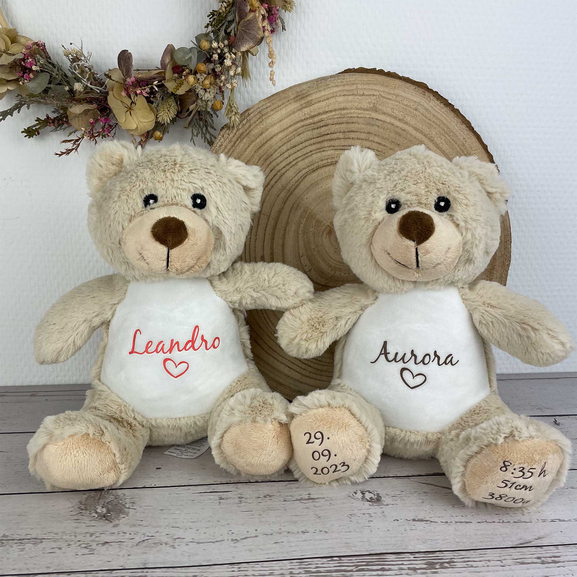 Kuscheltier personalisiert Baby – Teddybär mit Name