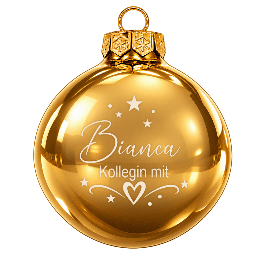 Weihnachtskugel mit Namen – Erzieherin, Kollegin & Hebamme mit Herz