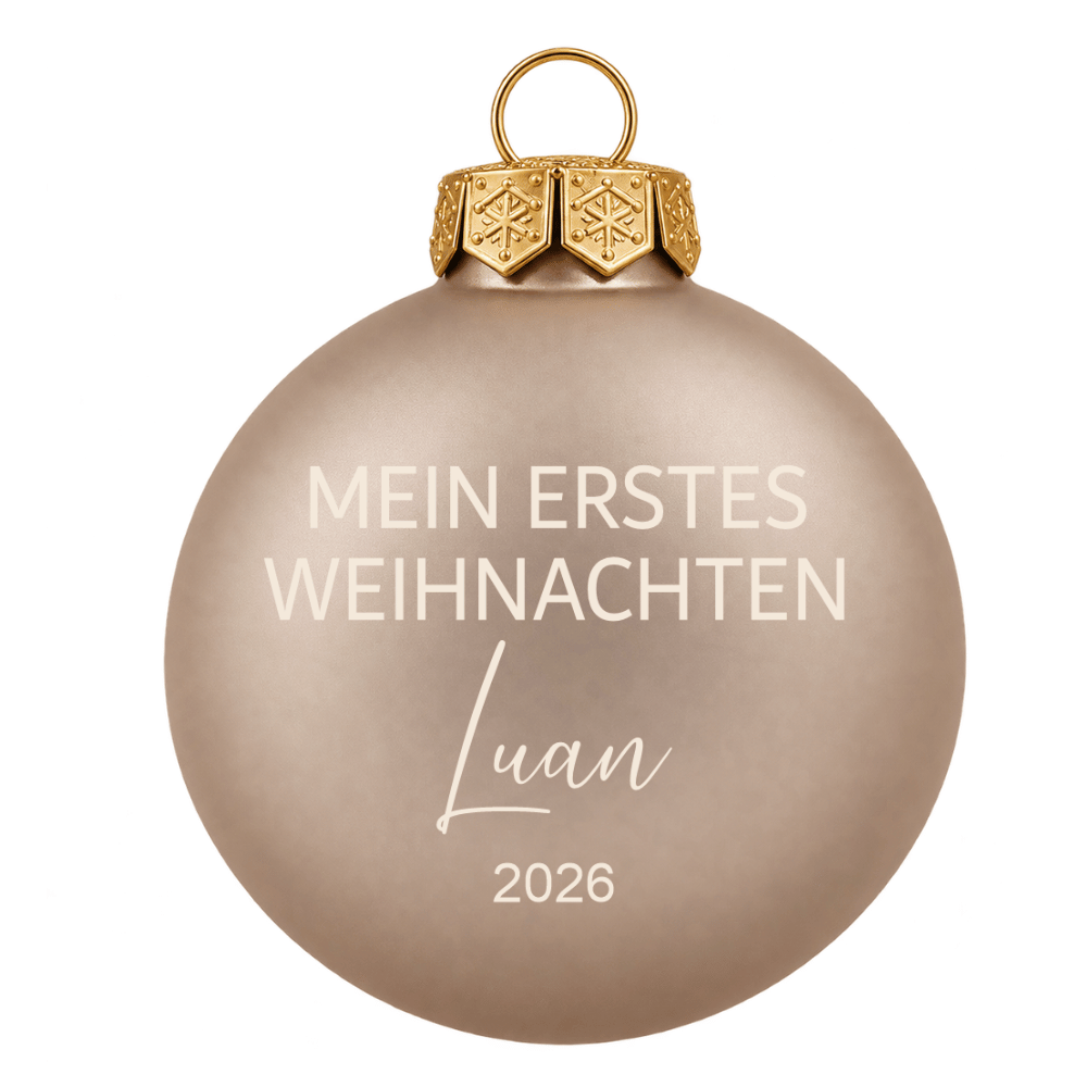 Weihnachtskugel personalisiert – Mein erstes Weihnachten mit Name und Jahr