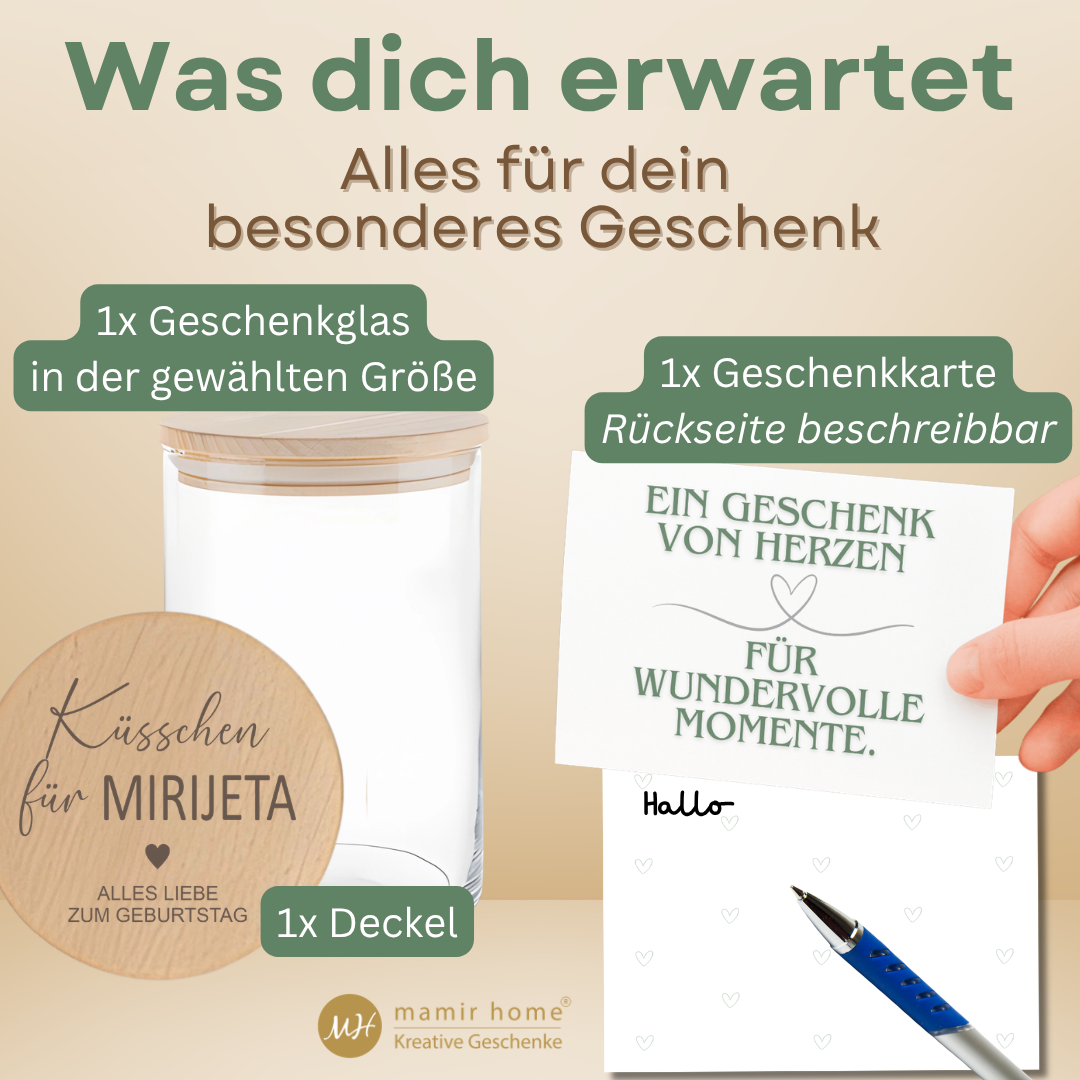 Personalisiertes Geschenkglas – das besondere Geschenk für Freundin, beste Freundin & Lieblingsmenschen
