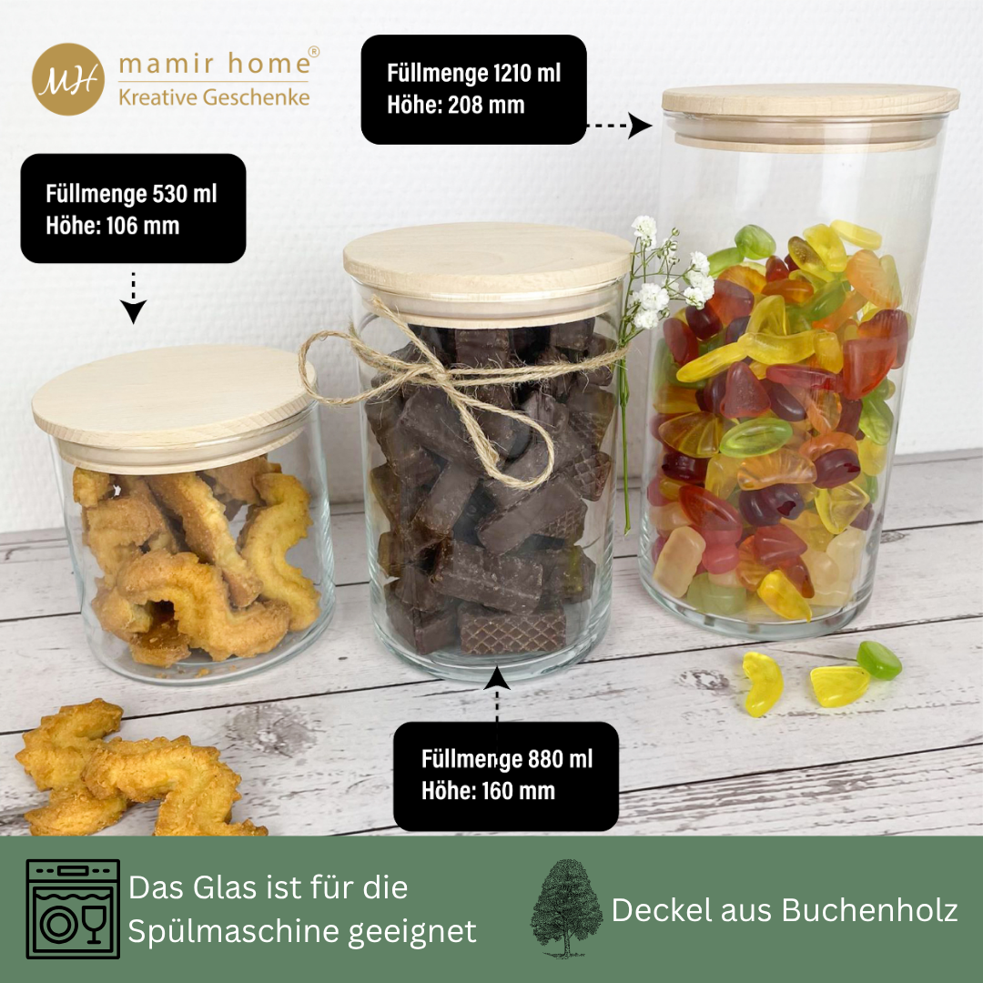 Geldgeschenk Jugendweihe personalisiert mit Name – Geschenk Jugendweihe Mädchen & Junge – Glas mit Gravur & 3D Herz