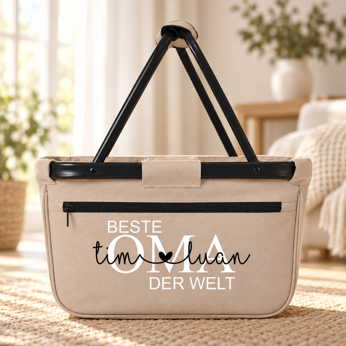 Einkaufskorb personalisiert „Beste Oma der Welt“ – Geschenk Beste Oma mit Kindernamen
