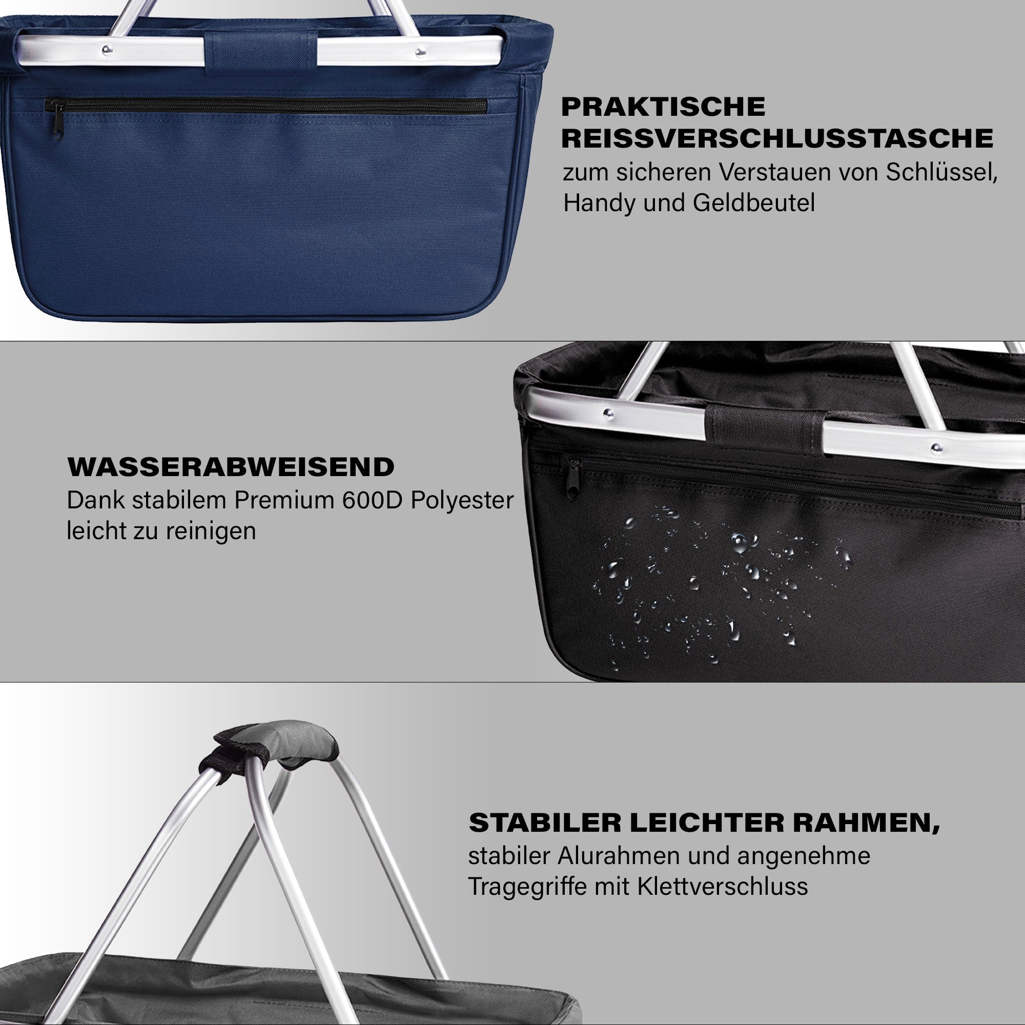 Personalisierter Einkaufskorb Oma & Opa | Geschenk Oma Geburtstag Muttertag | Einkaufskorb mit Namen bis 10 | Faltbar & robust