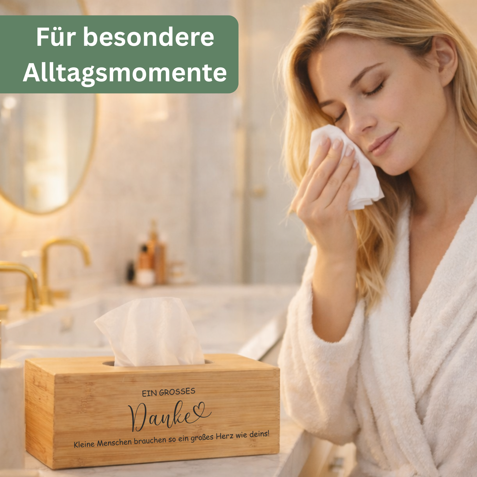 Taschentuchbox personalisiert als Abschiedsgeschenk für Erzieher mit Herz