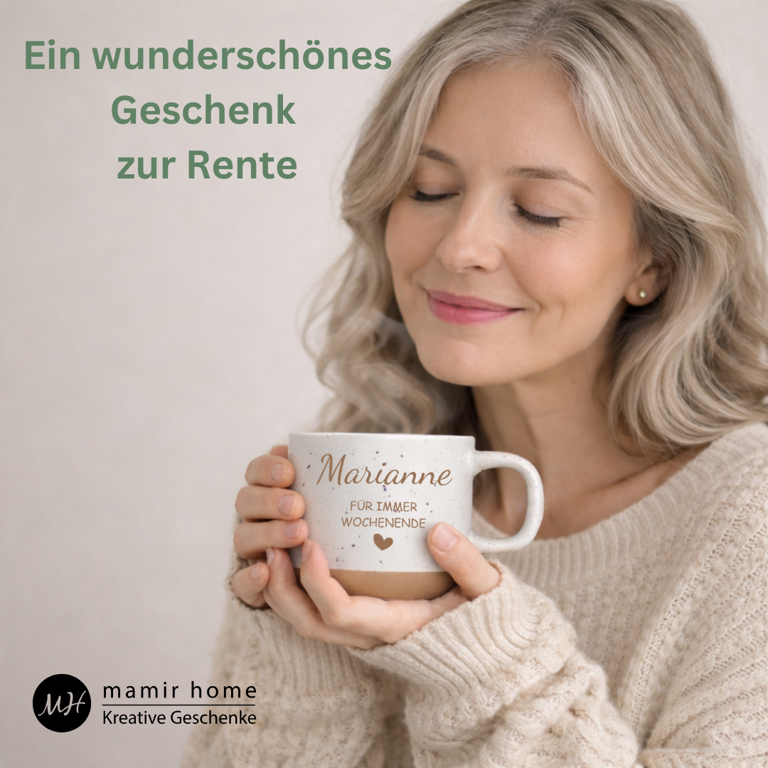 Abschiedsgeschenk Kollegin Rente personalisierte Tasse als liebevolles Andenken