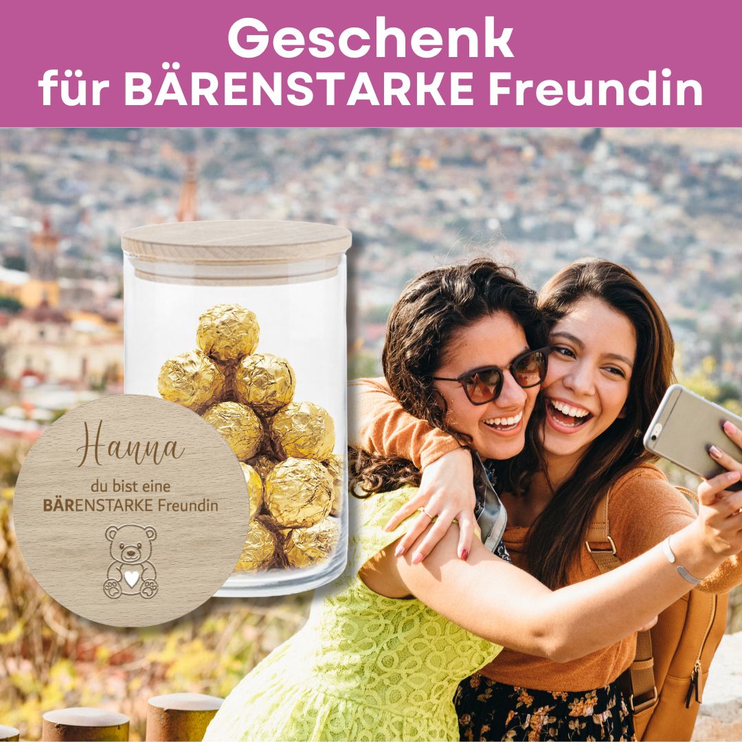 Emotionales Geschenk für die beste Freundin mit Bärenmotiv