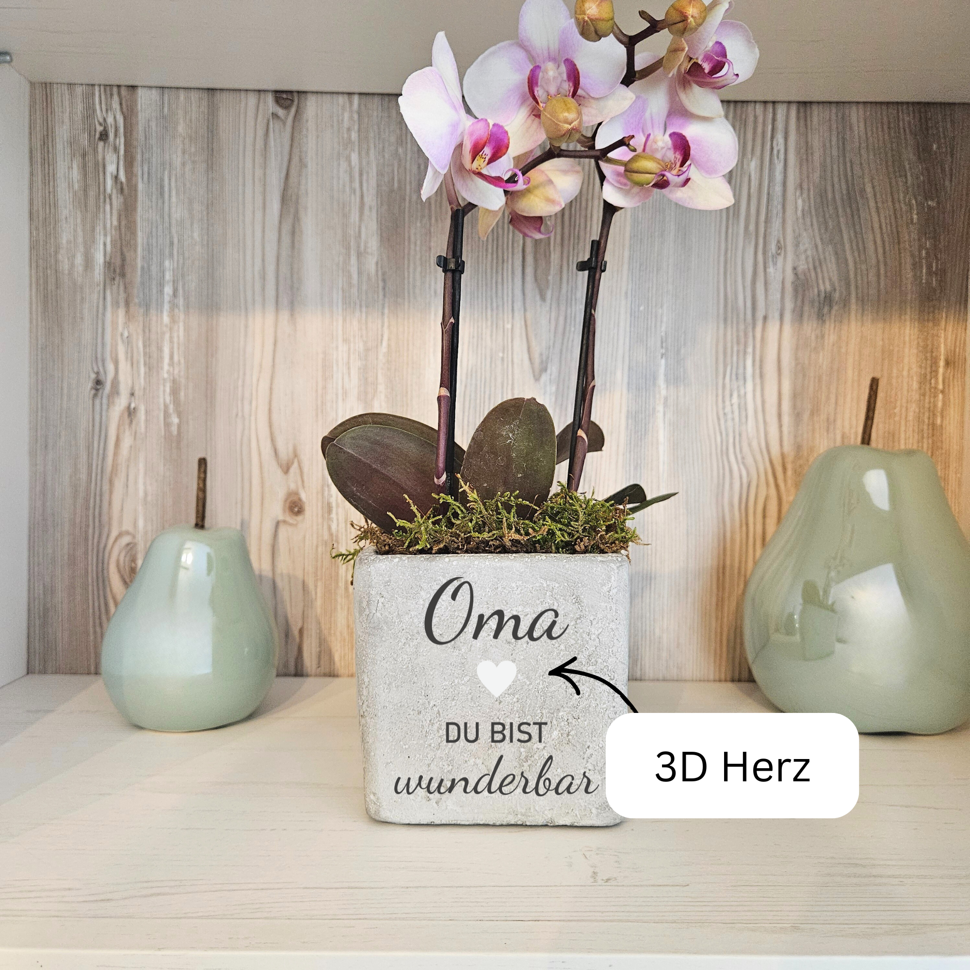 Personalisiertes Geschenk – Geburtstagsgeschenk Mama & Geburtstagsgeschenk Oma – Blumentopf „Du bist wunderbar“