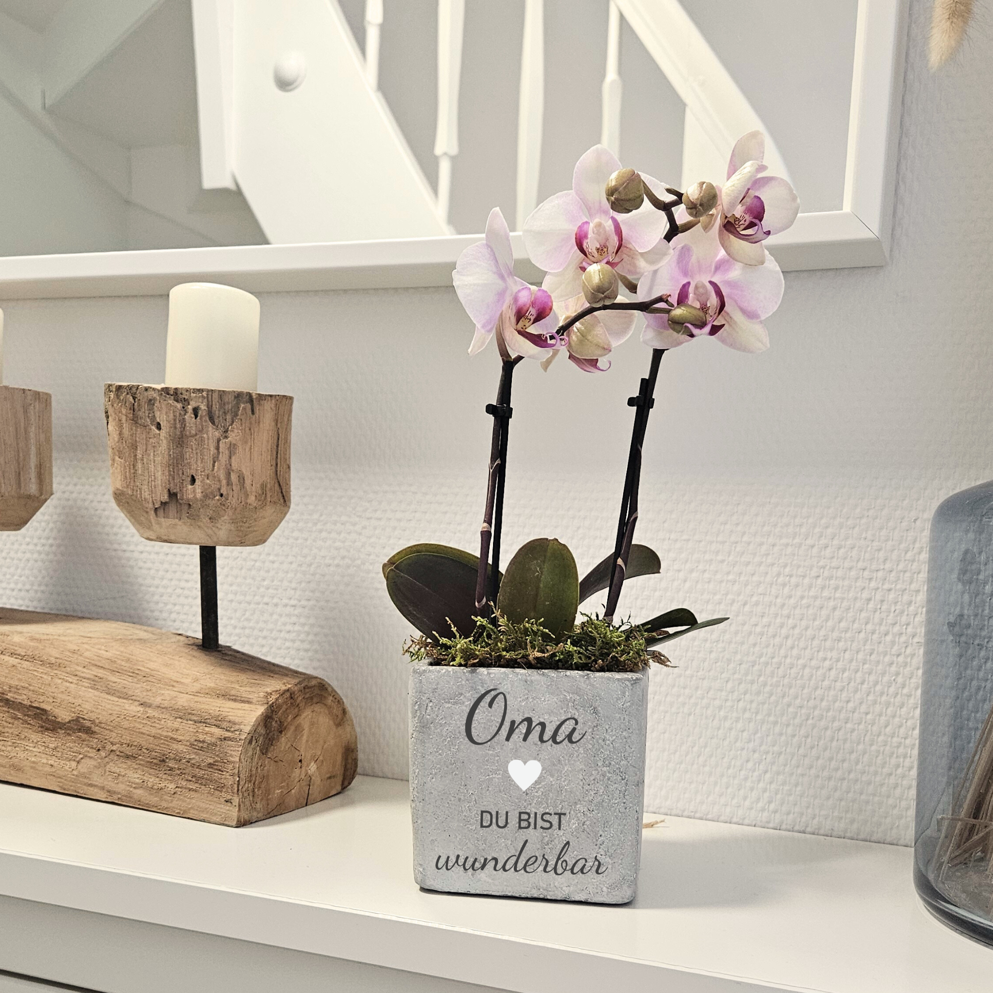 Personalisiertes Geschenk – Geburtstagsgeschenk Mama & Geburtstagsgeschenk Oma – Blumentopf „Du bist wunderbar“