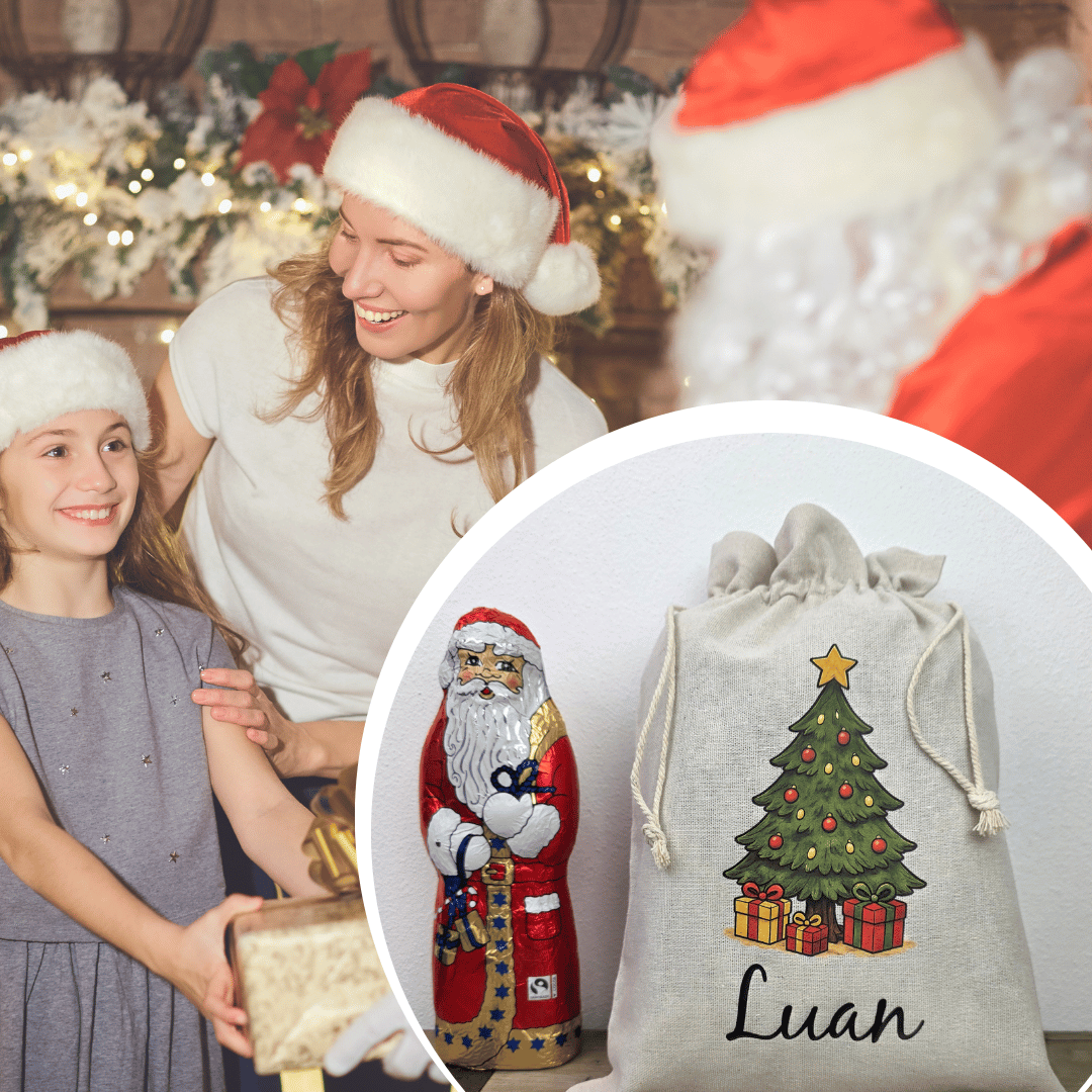 Weihnachtssack personalisiert mit Namen – WEIHNACHTSBAUM