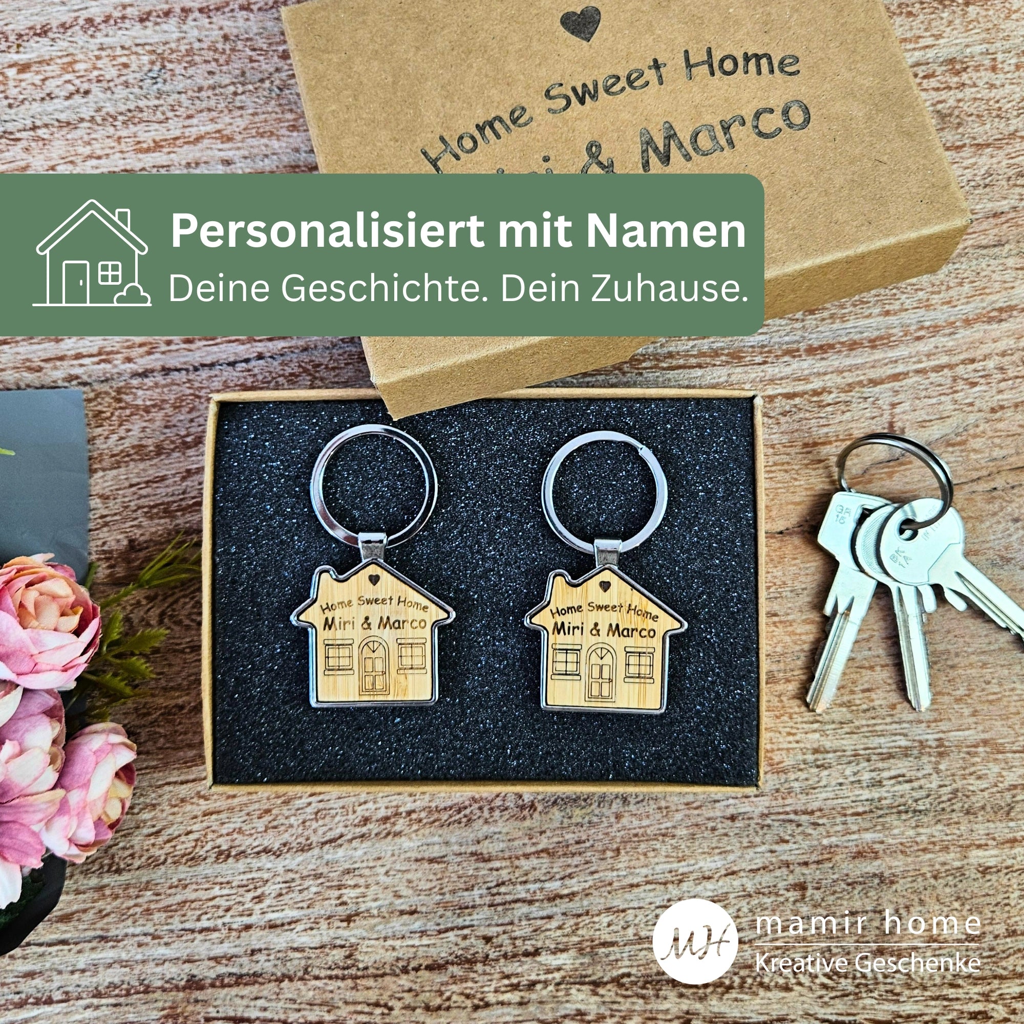 personalisiert schluesselanhaenger mit namen