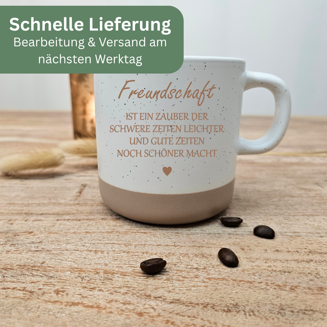 Beste Freundin Geschenk – Tasse Freundschaft graviert – Geschenk für Freundin – Emotionales Freundschaft Geschenk