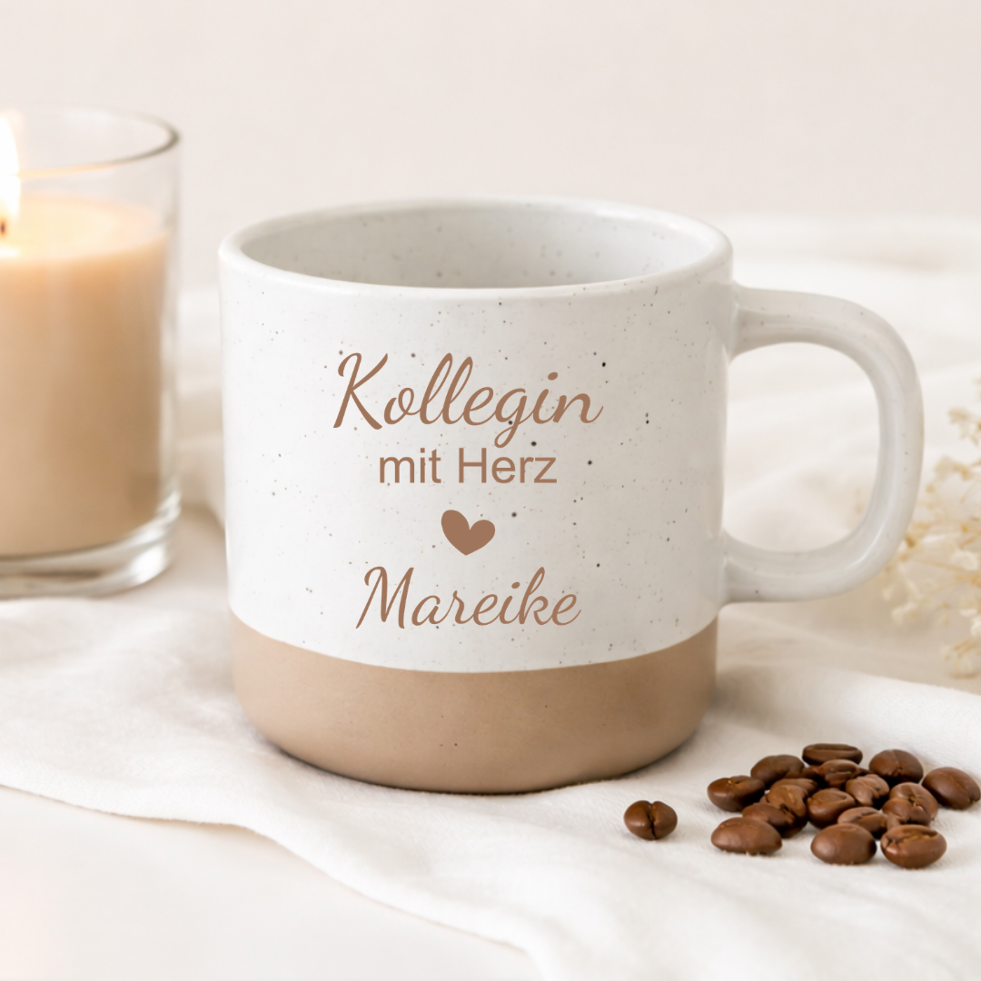 Tasse Kollegin mit Herz personalisiert – Geschenk für eine Kollegin | Danke Kollegin Geschenk | Lieblingskollegin Tasse