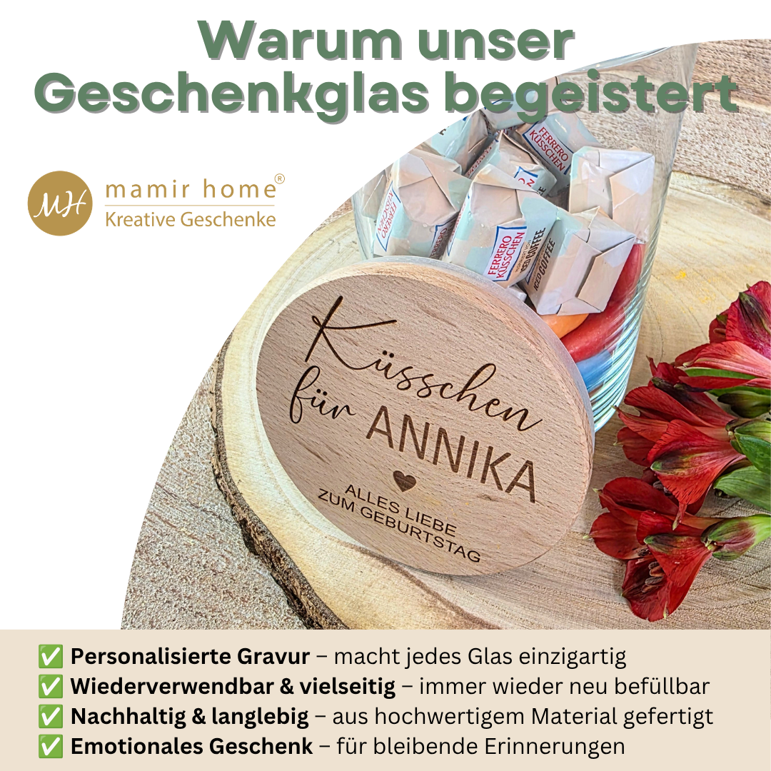 Personalisiertes Geschenkglas – das besondere Geschenk für Freundin, beste Freundin & Lieblingsmenschen